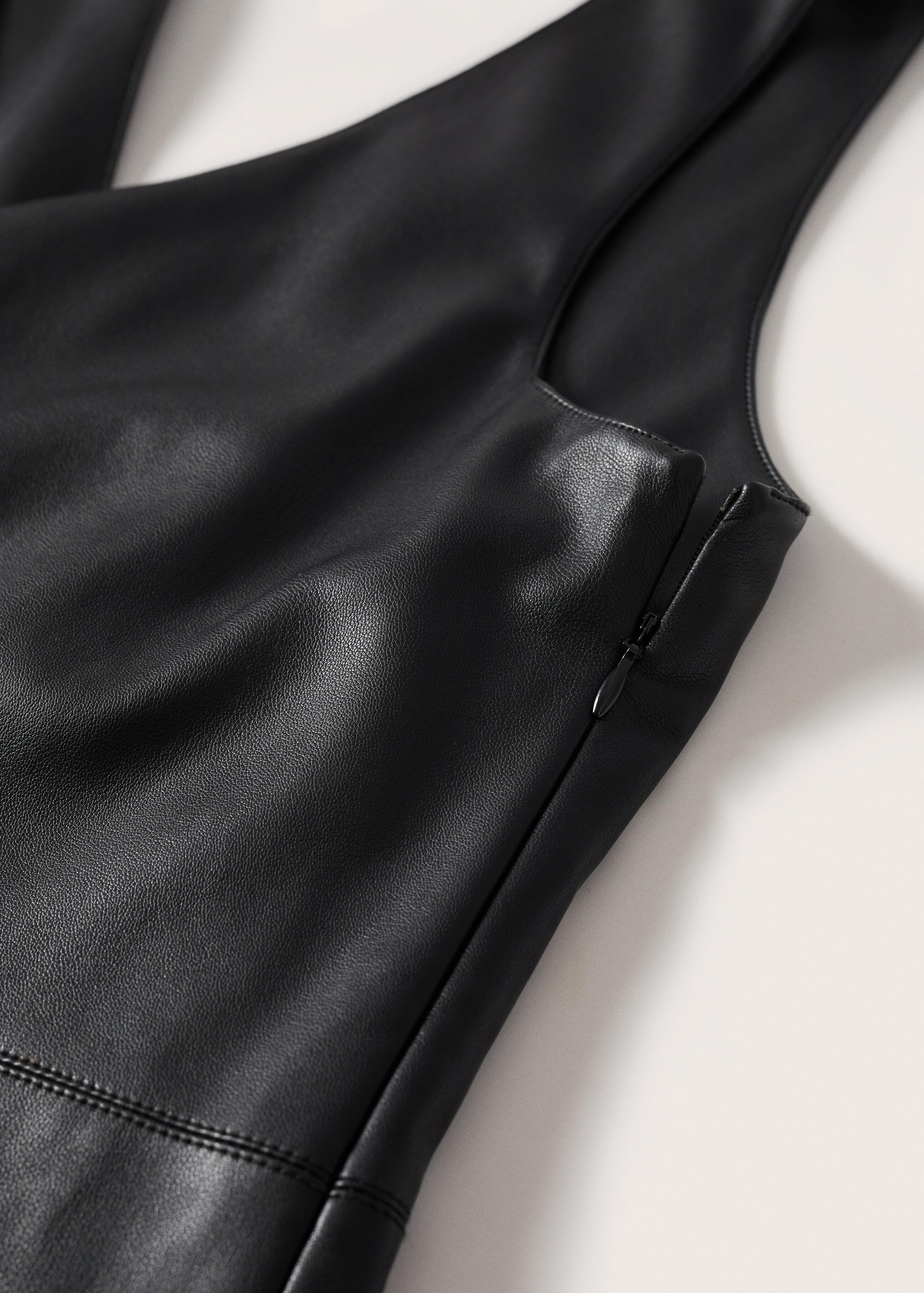 Faux-leather pinafore dress - Details of the article 8