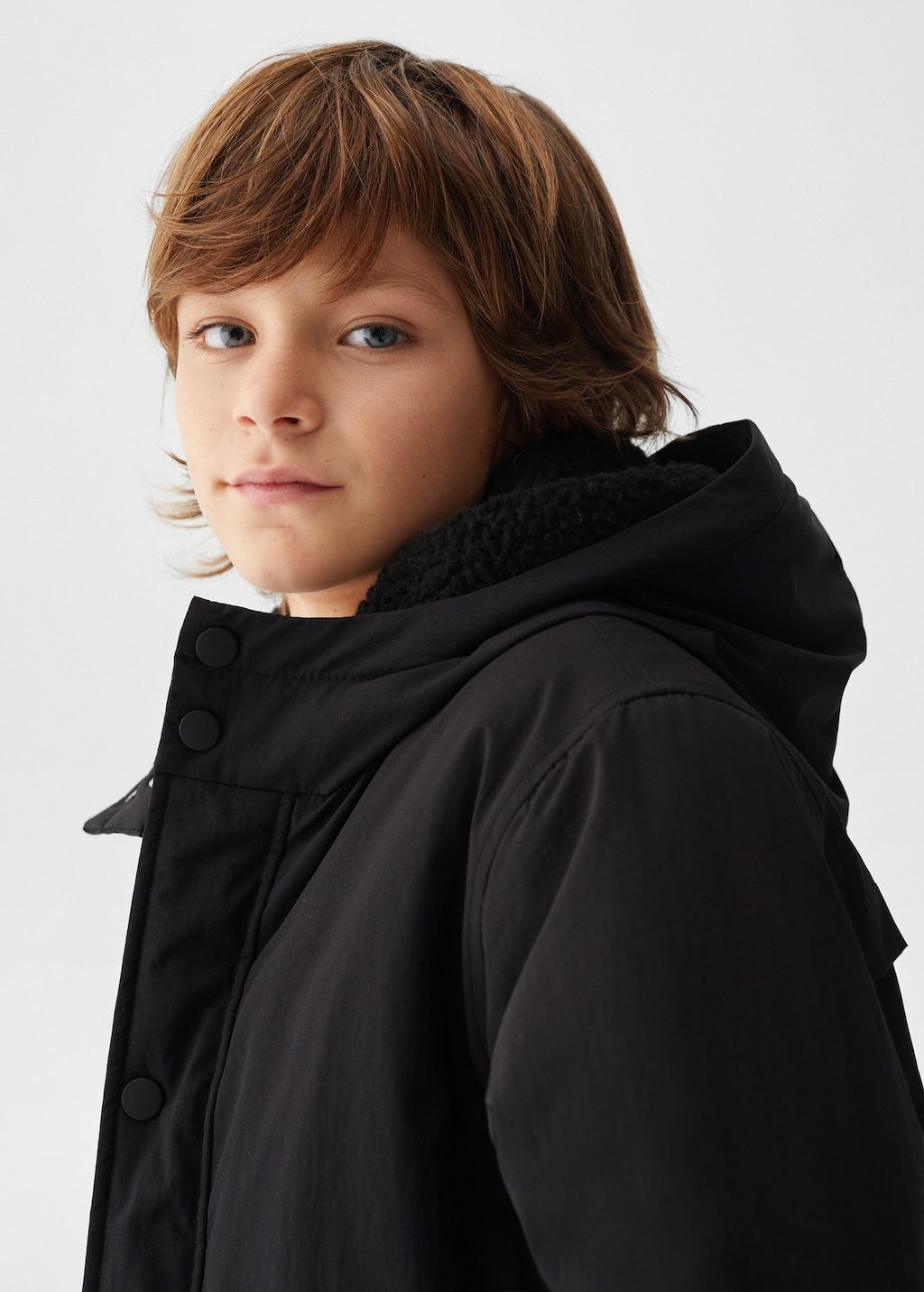 Hooded water-repellent coat - Details of the article 1