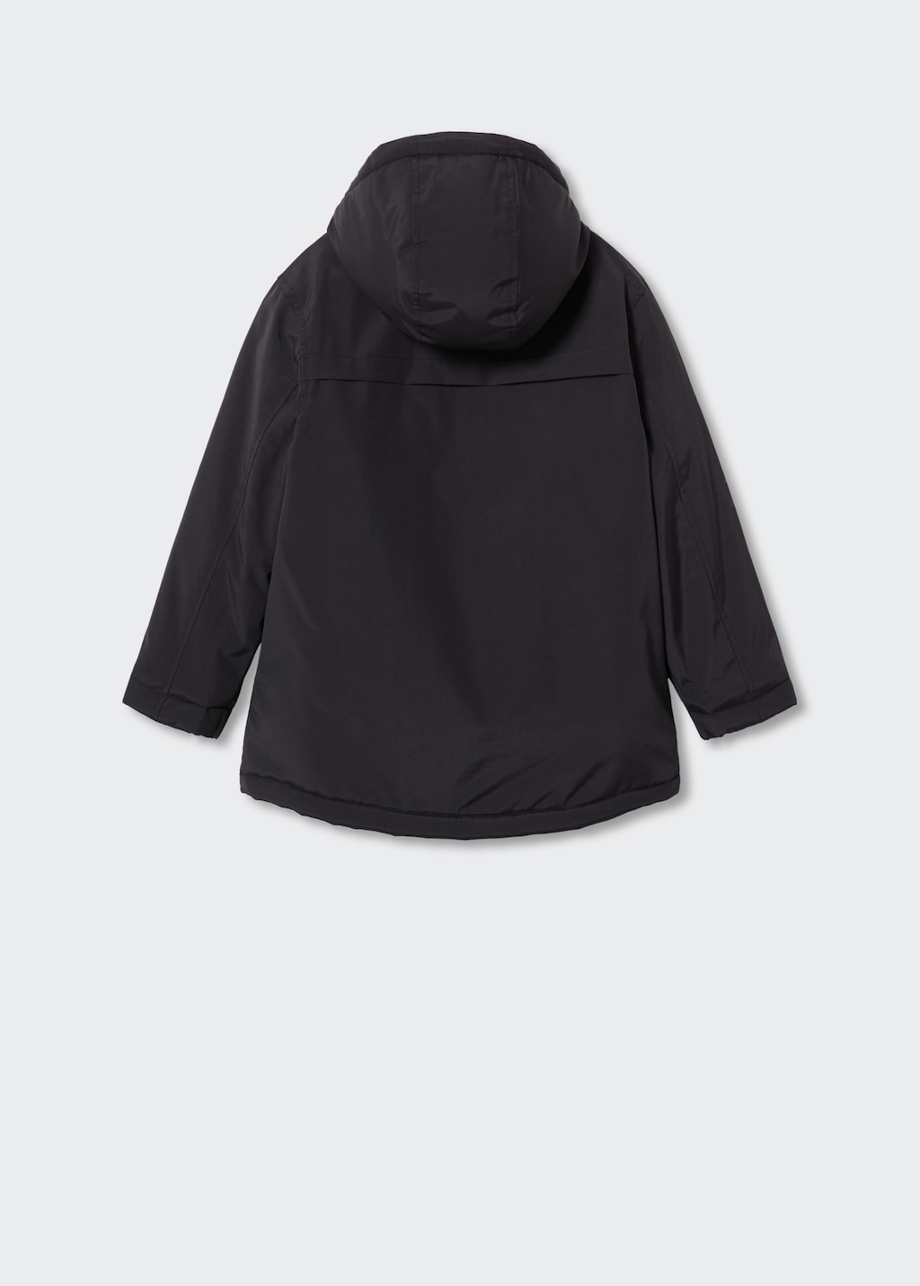 Hooded water-repellent coat - Reverse of the article