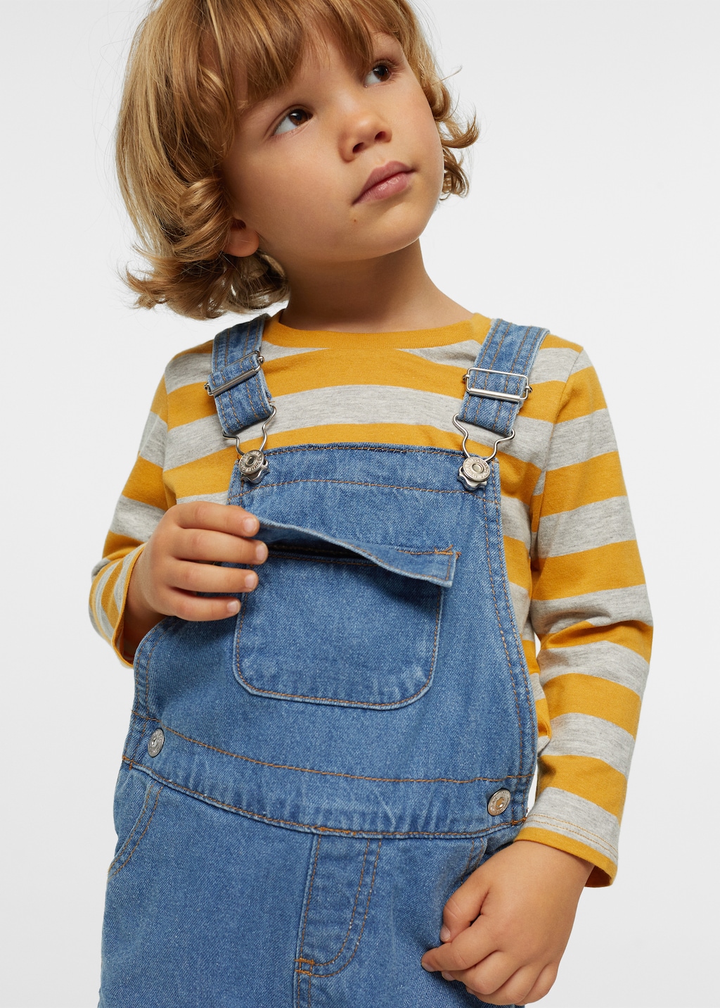 Lined denim dungarees - Medium plane