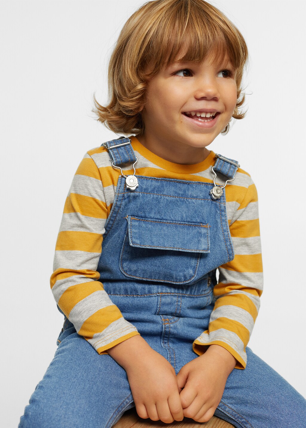 Lined denim dungarees - Details of the article 1