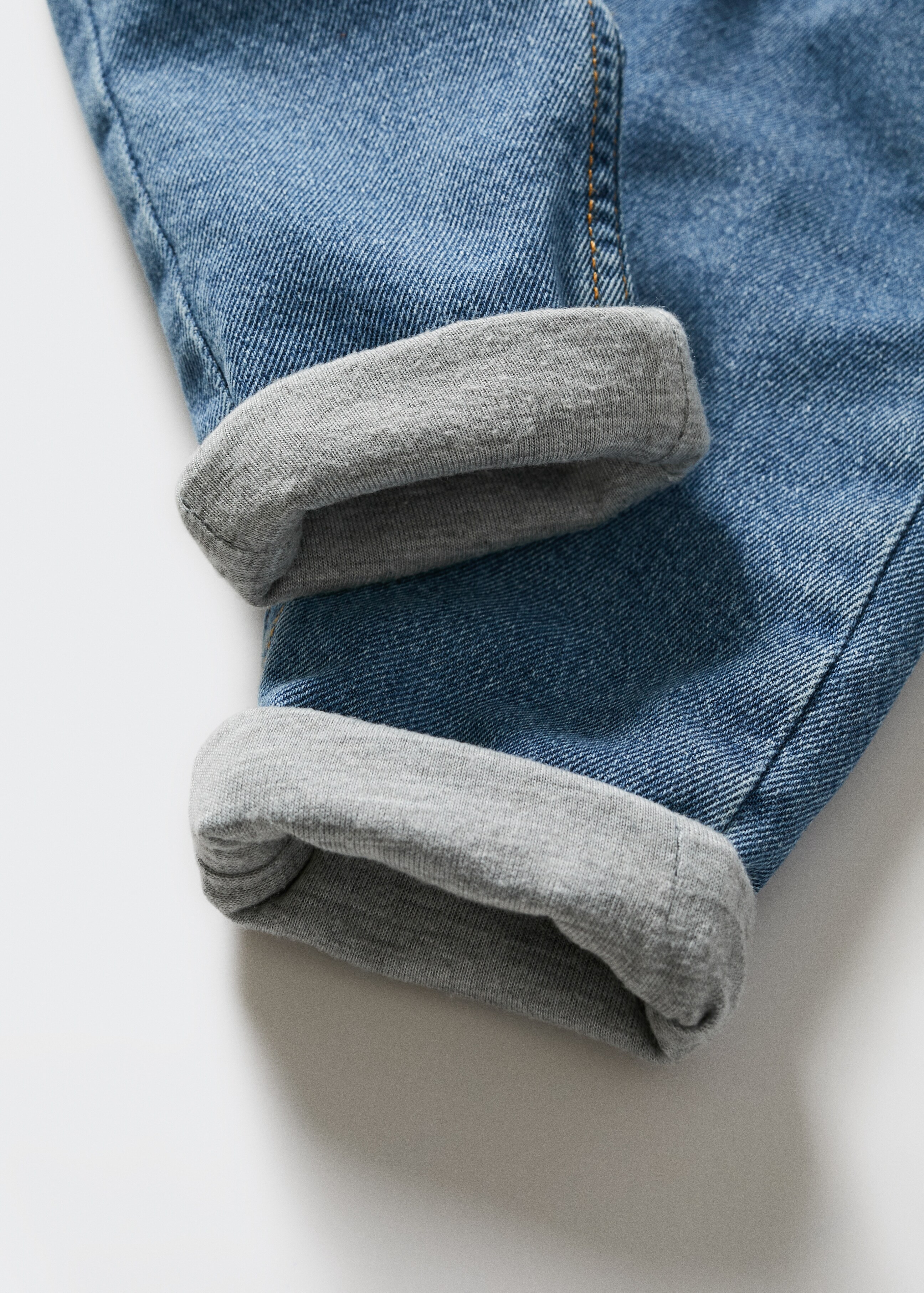 Lined denim dungarees - Details of the article 9