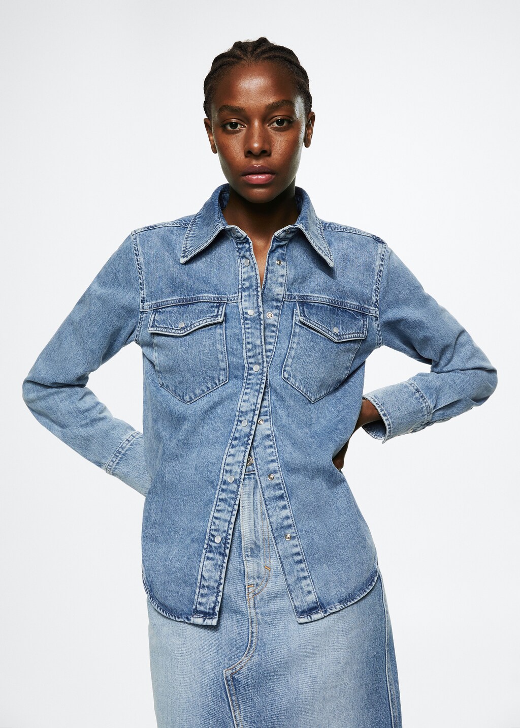 Cotton denim shirt - Medium plane