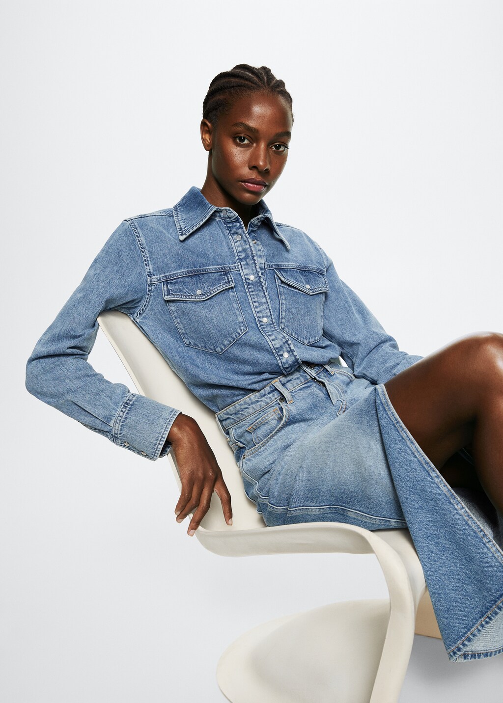 Cotton denim shirt - Details of the article 4