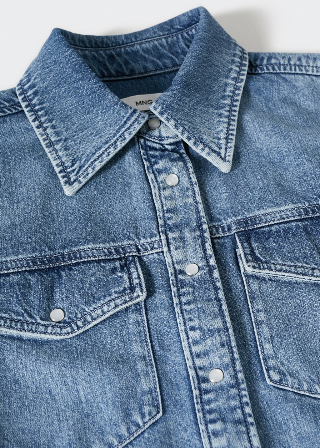 Cotton denim shirt - Details of the article 8