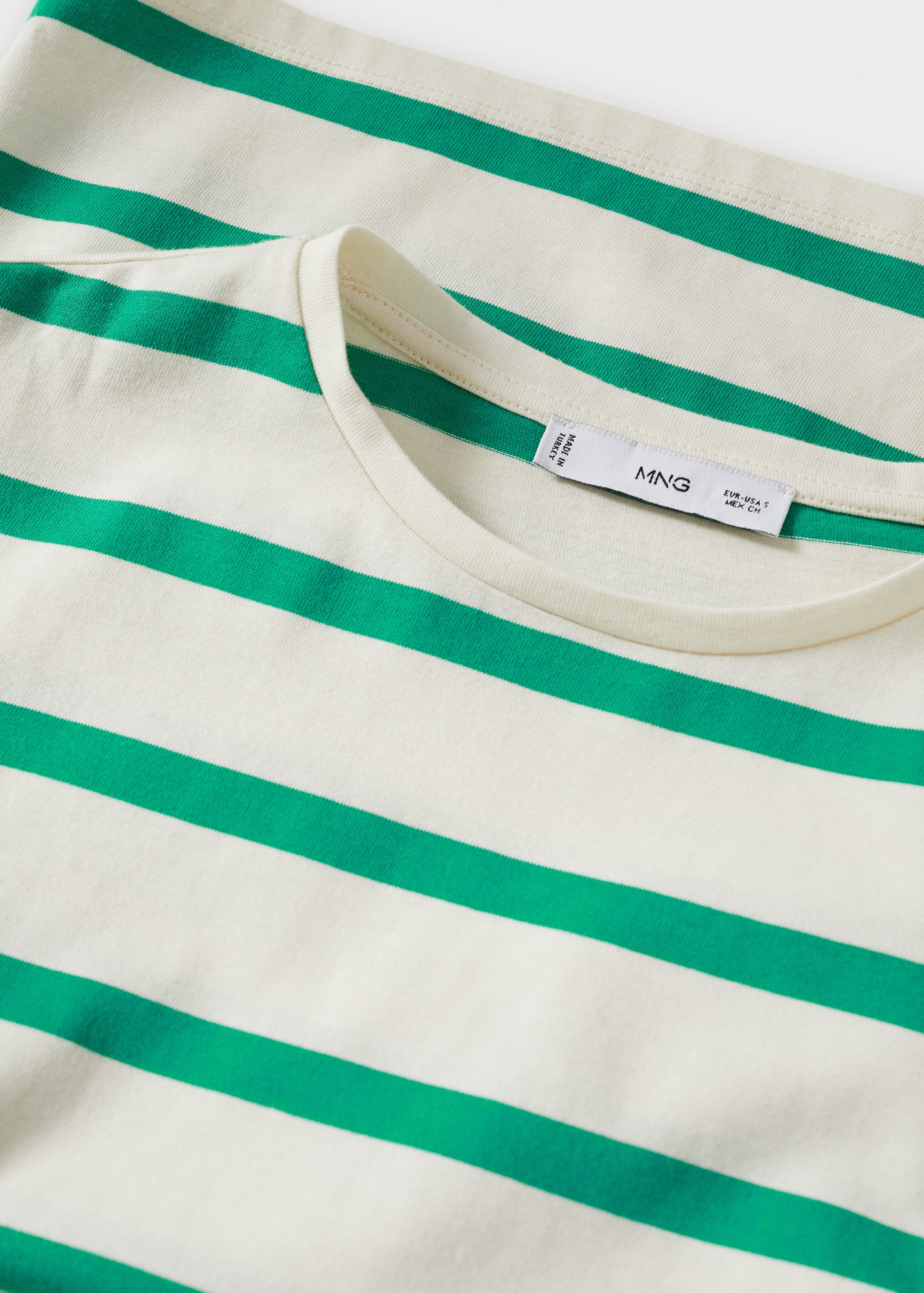 Striped 100% cotton t-shirt - Details of the article 8