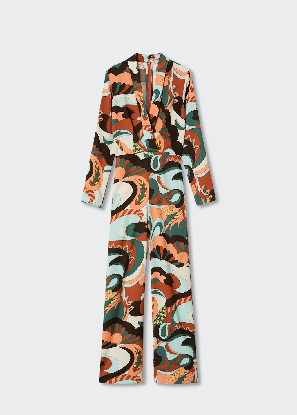 Long retro-print jumpsuit - Article without model