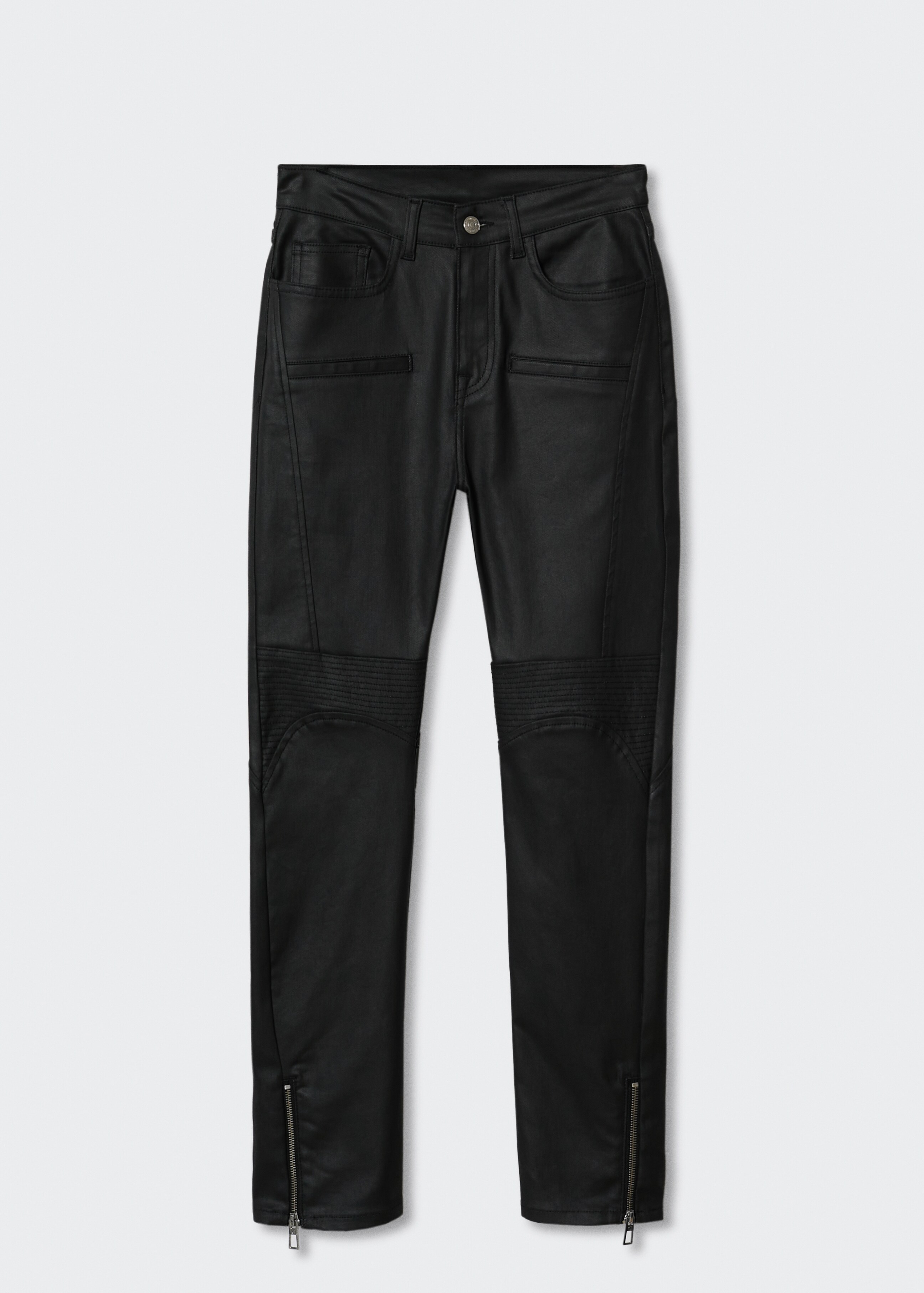 Waxed skinny biker jeans - Article without model