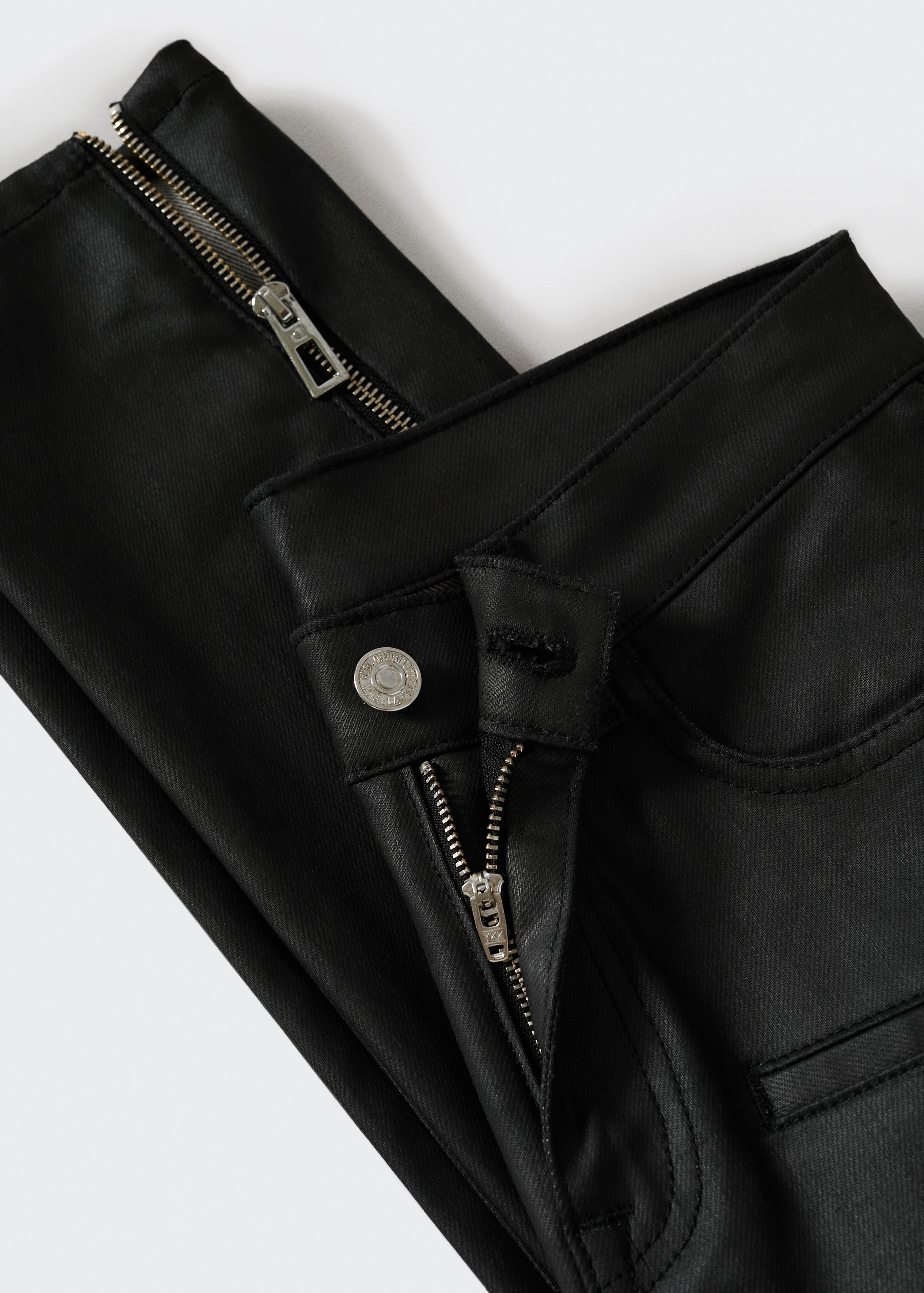 Waxed skinny biker jeans - Details of the article 8