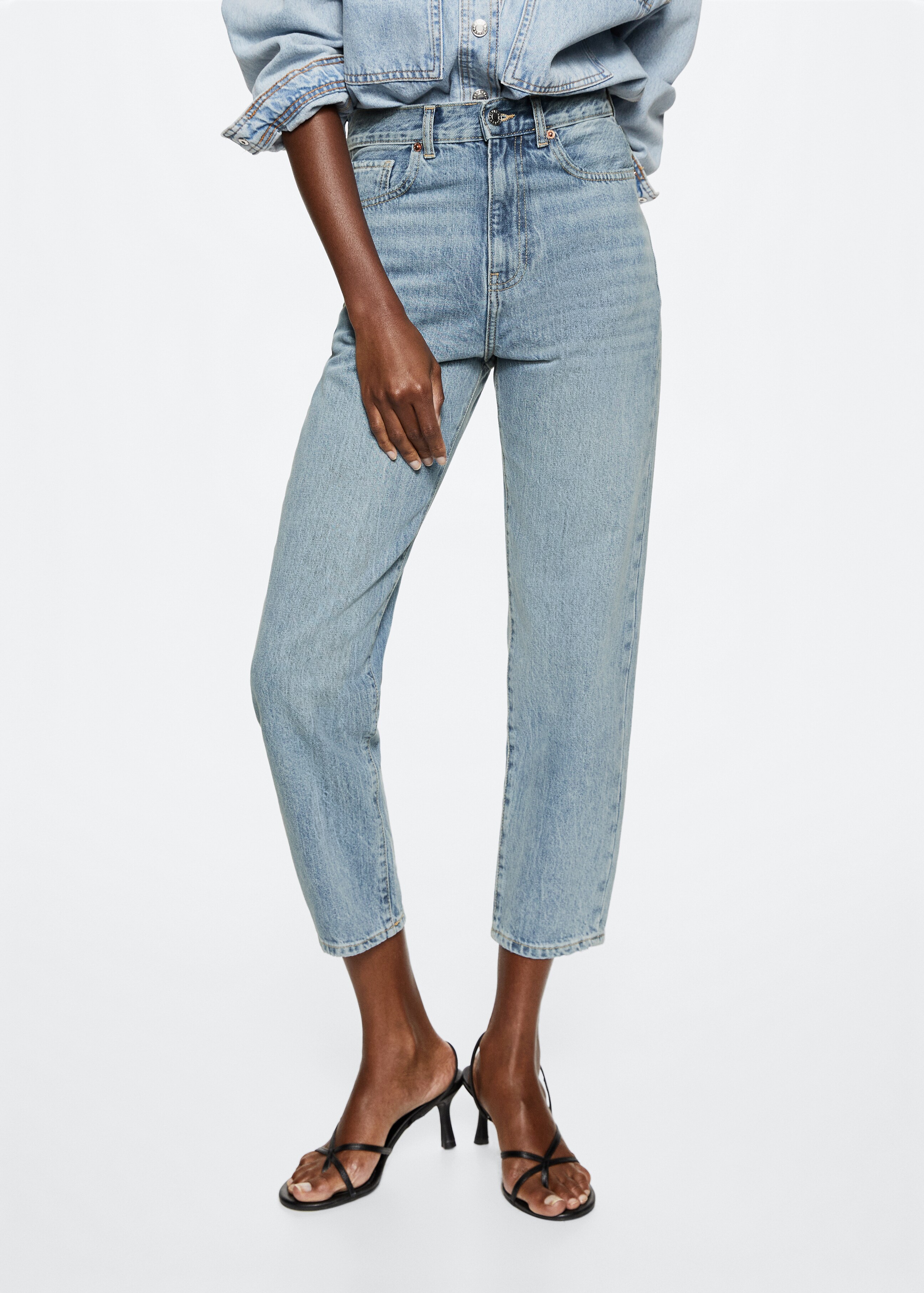 Mom high-waist jeans - Medium plane