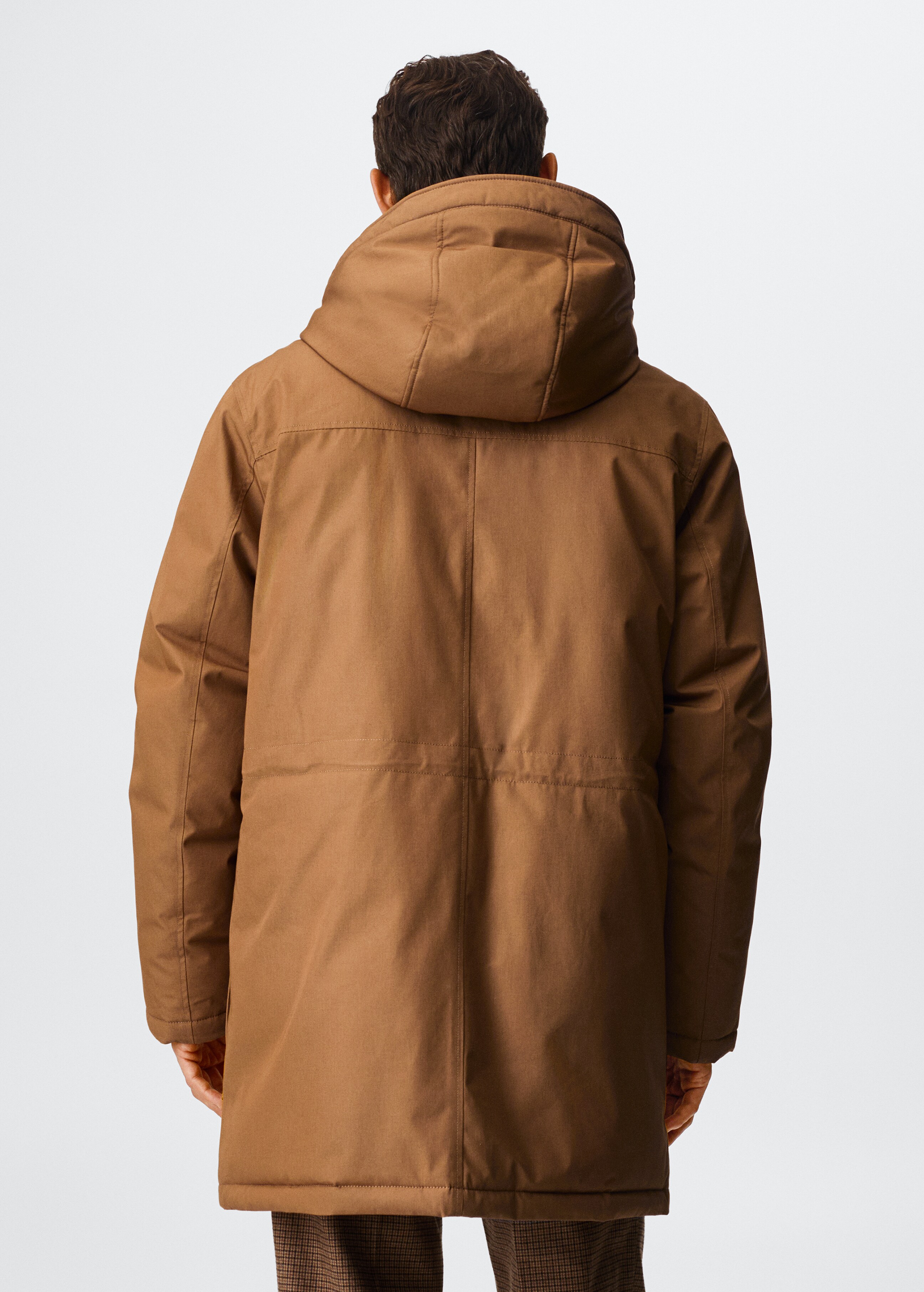 Water-repellent cotton parka - Reverse of the article
