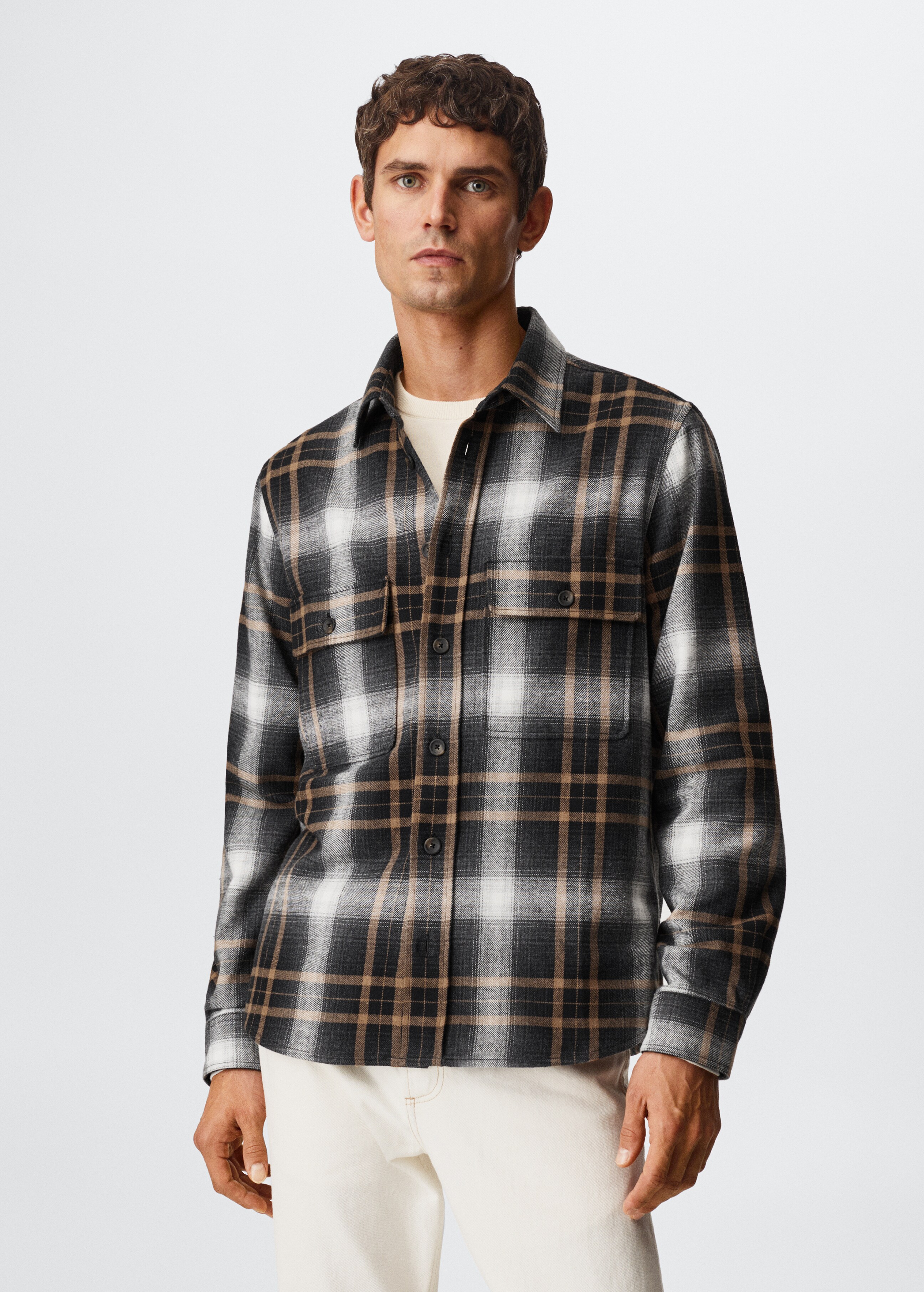 Checked flannel shirt - Medium plane