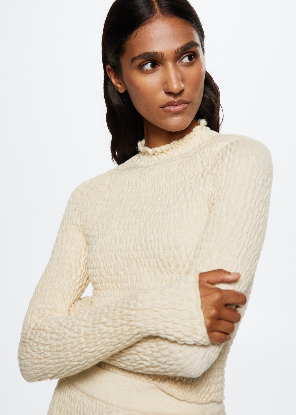 Perkins-neck pleated sweater - Details of the article 1