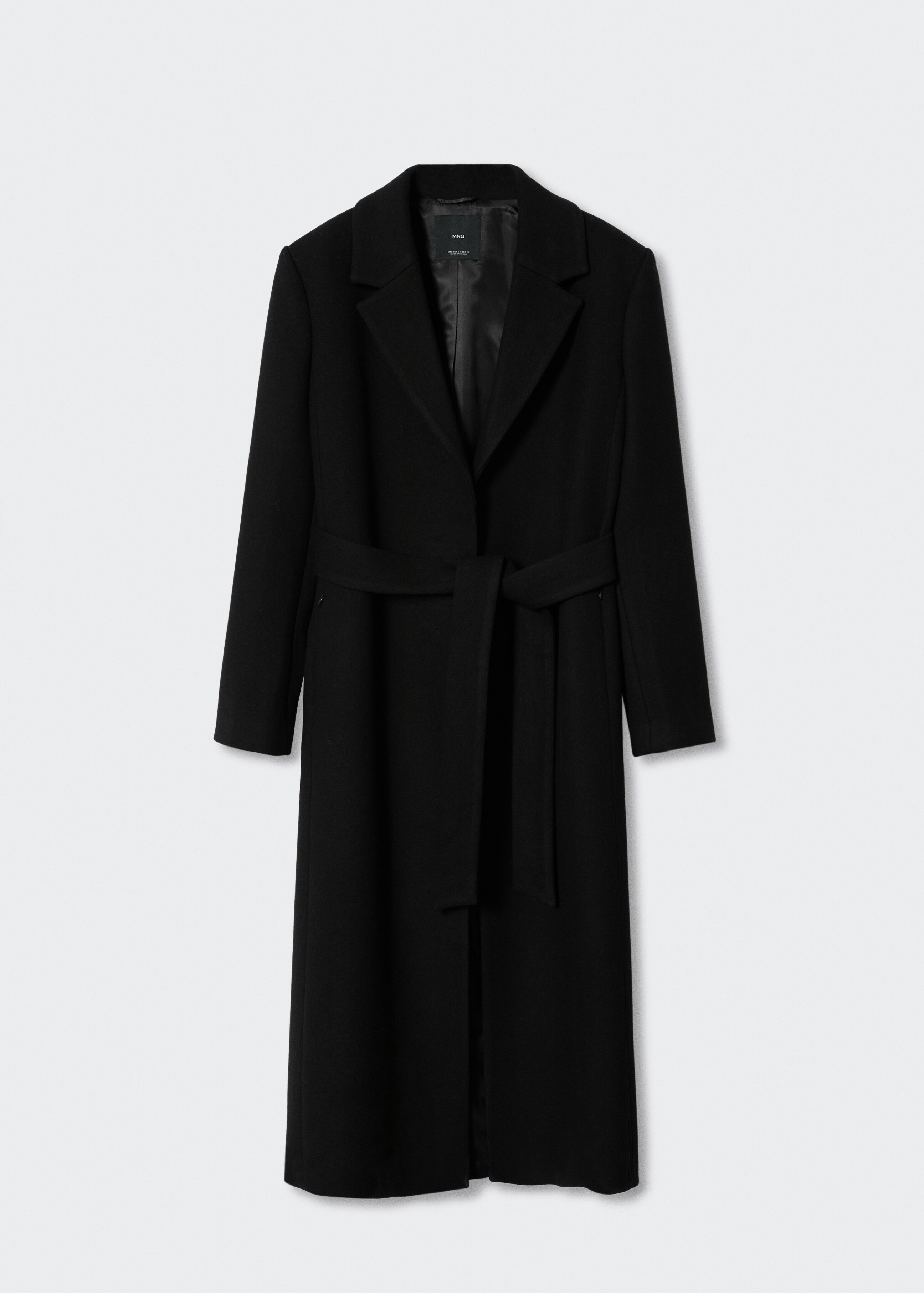 Detachable wool coat with fur-effect collar - Details of the article 8
