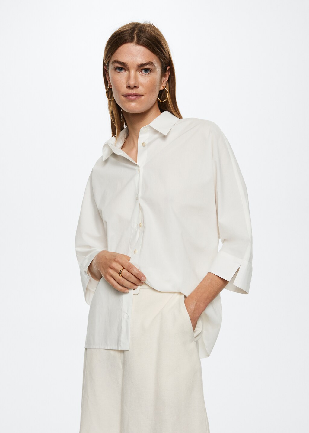 Oversize cotton shirt