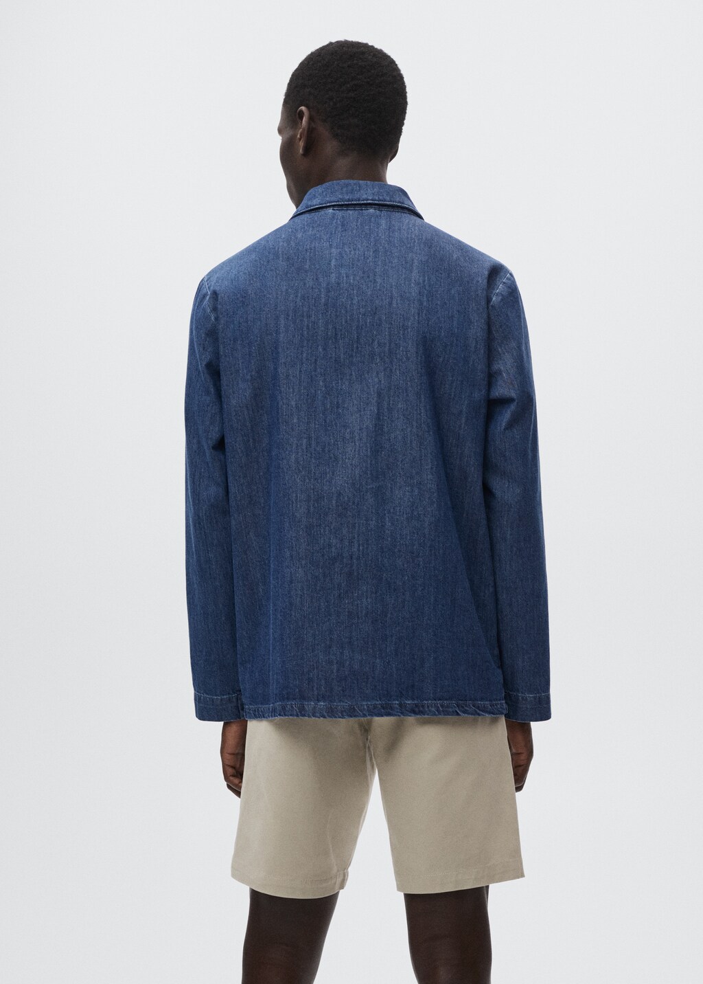 Pocket denim overshirt - Reverse of the article