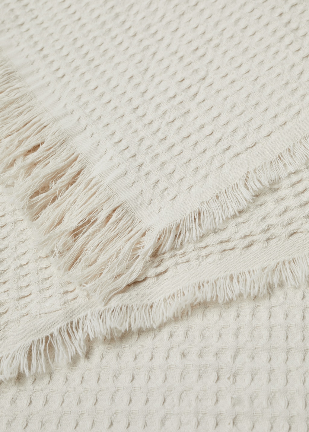 textured 100% cotton blanket - Medium plane