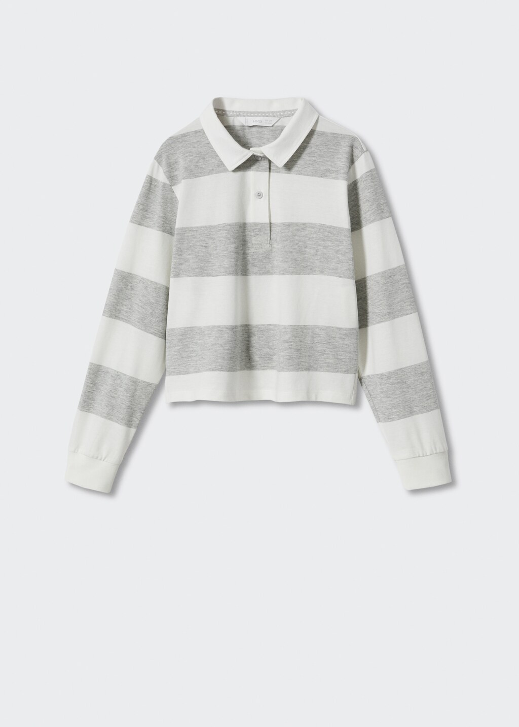 Striped long-sleeved polo shirt - Article without model