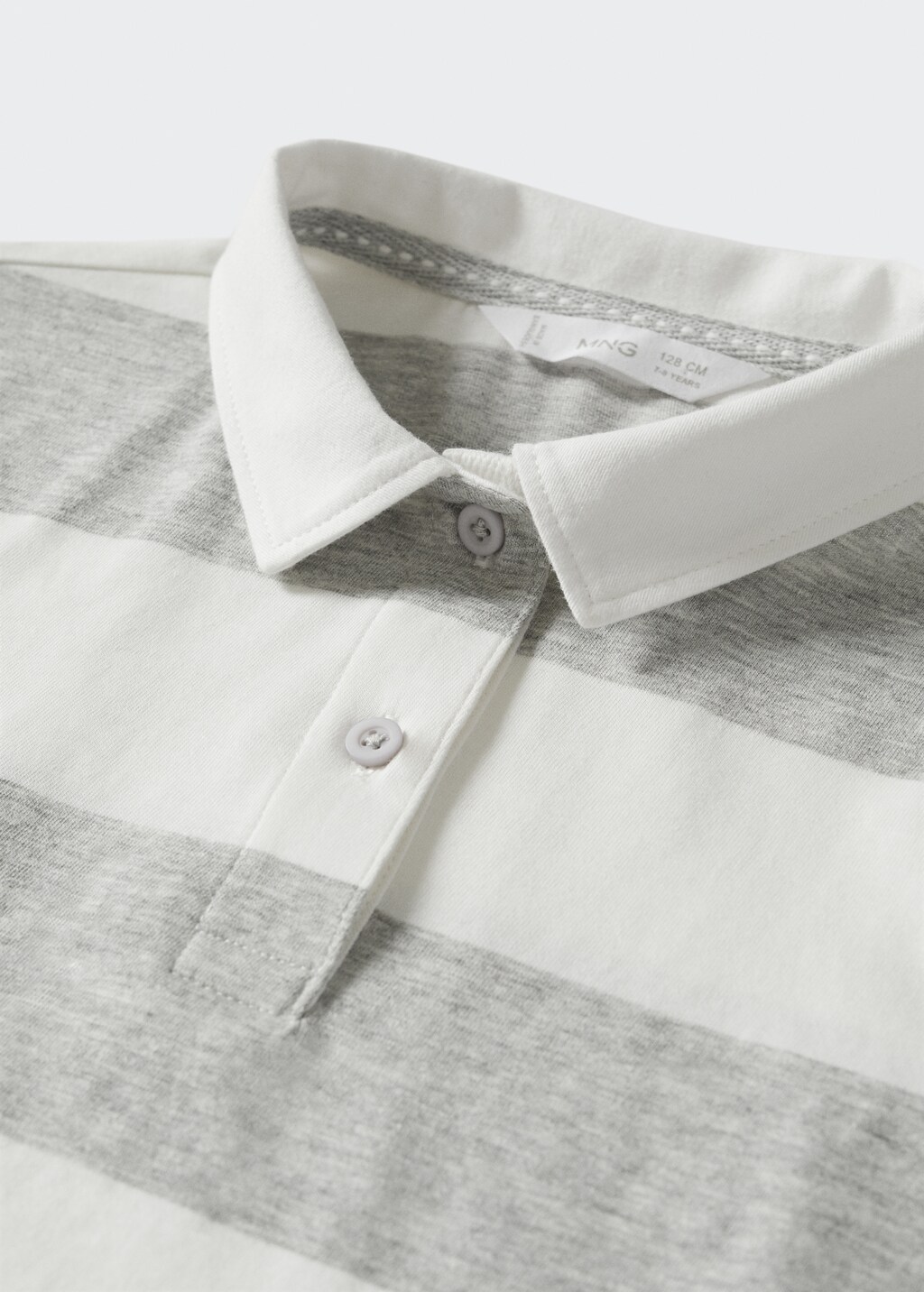 Striped long-sleeved polo shirt - Details of the article 8