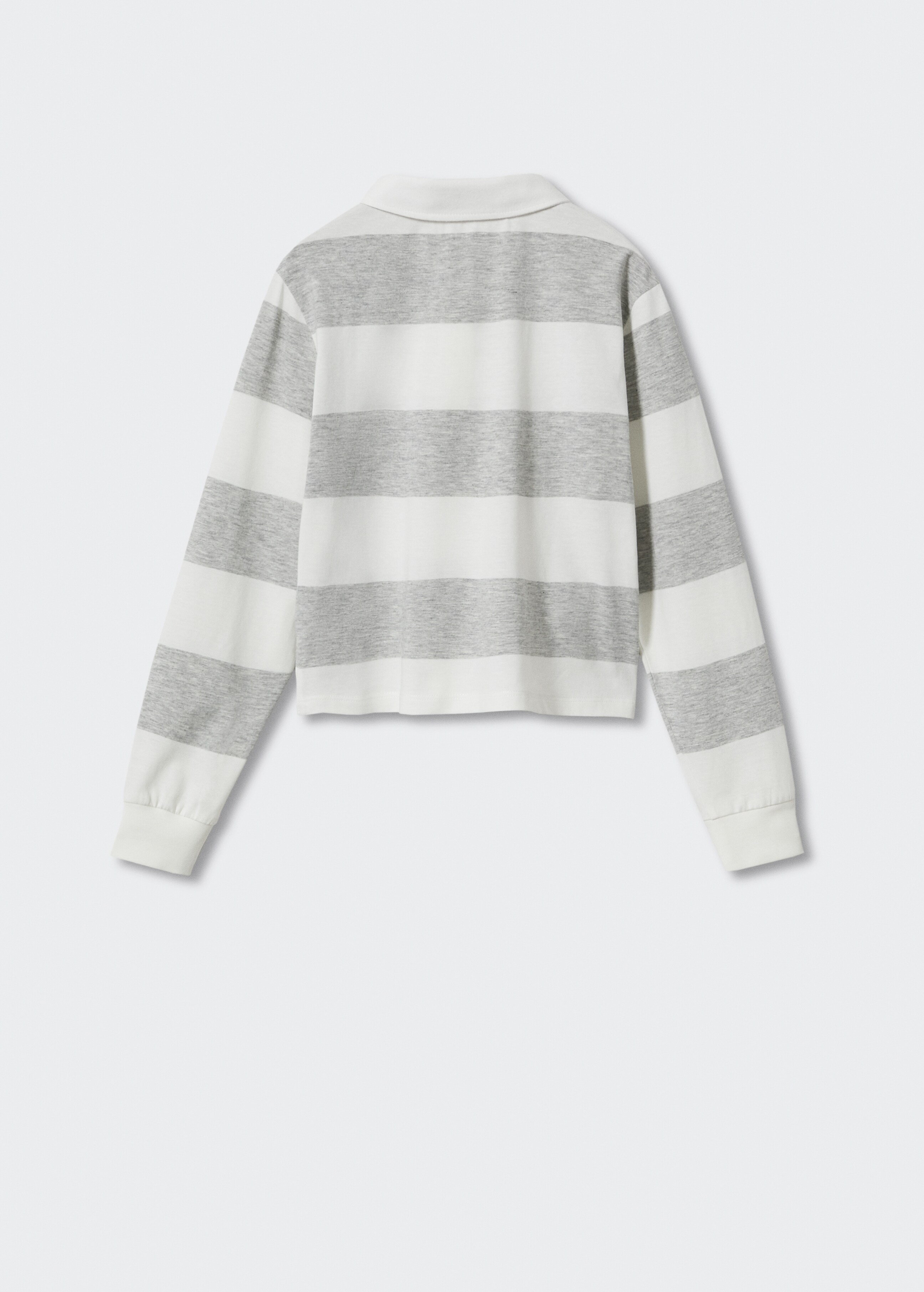 Striped long-sleeved polo shirt - Reverse of the article