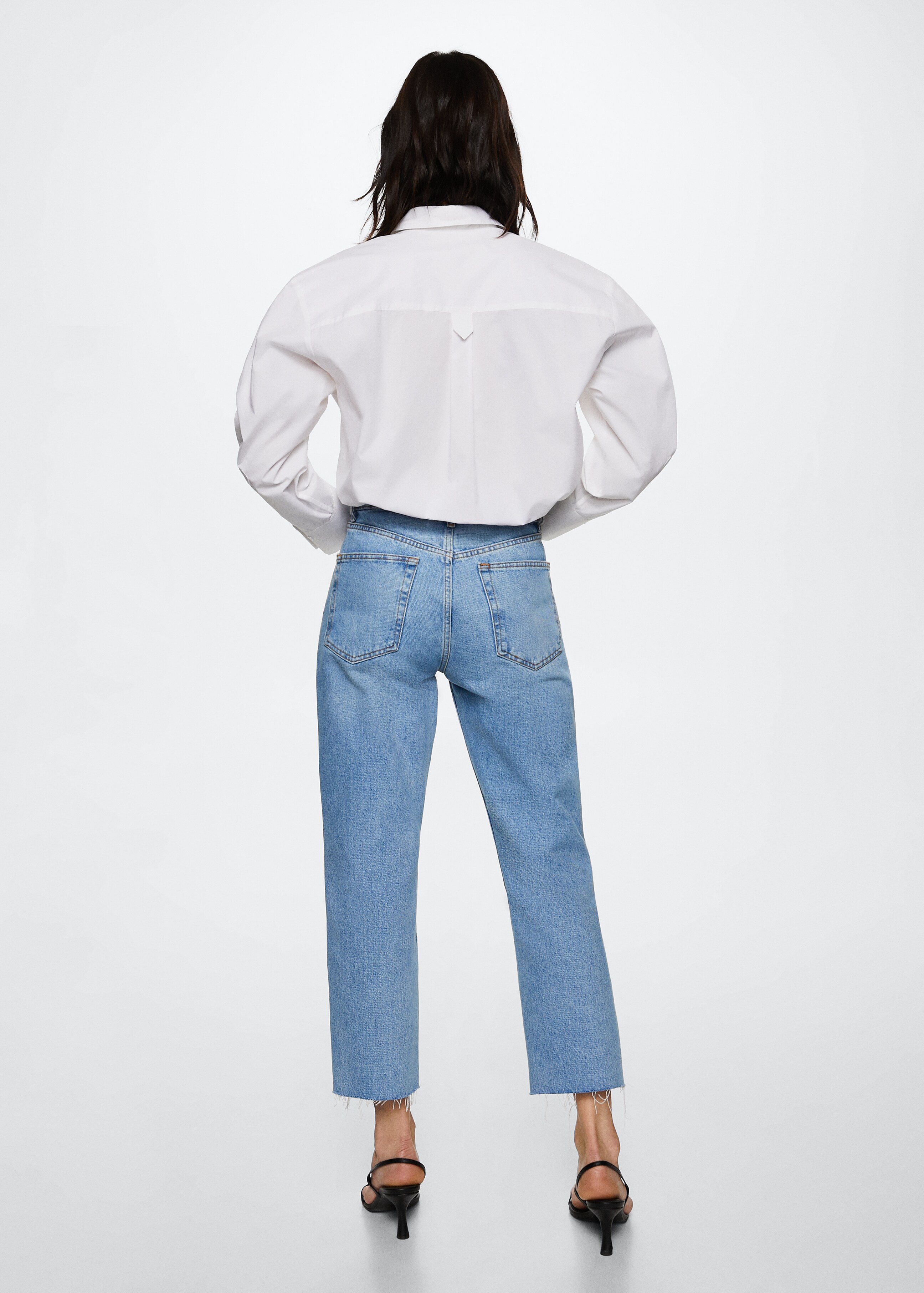 High-waist cropped straight jeans - Reverse of the article