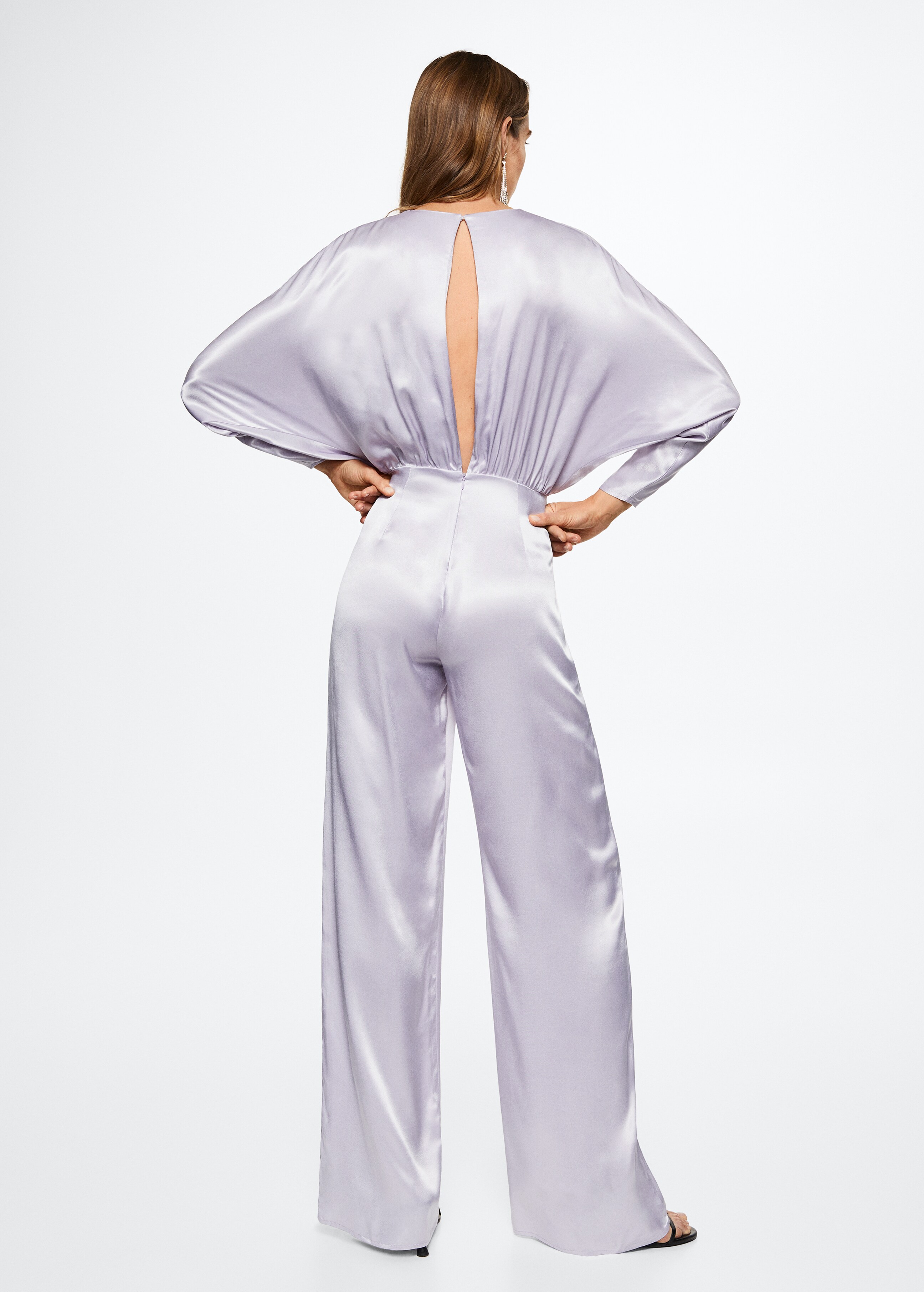 Long satin jumpsuit - Reverse of the article
