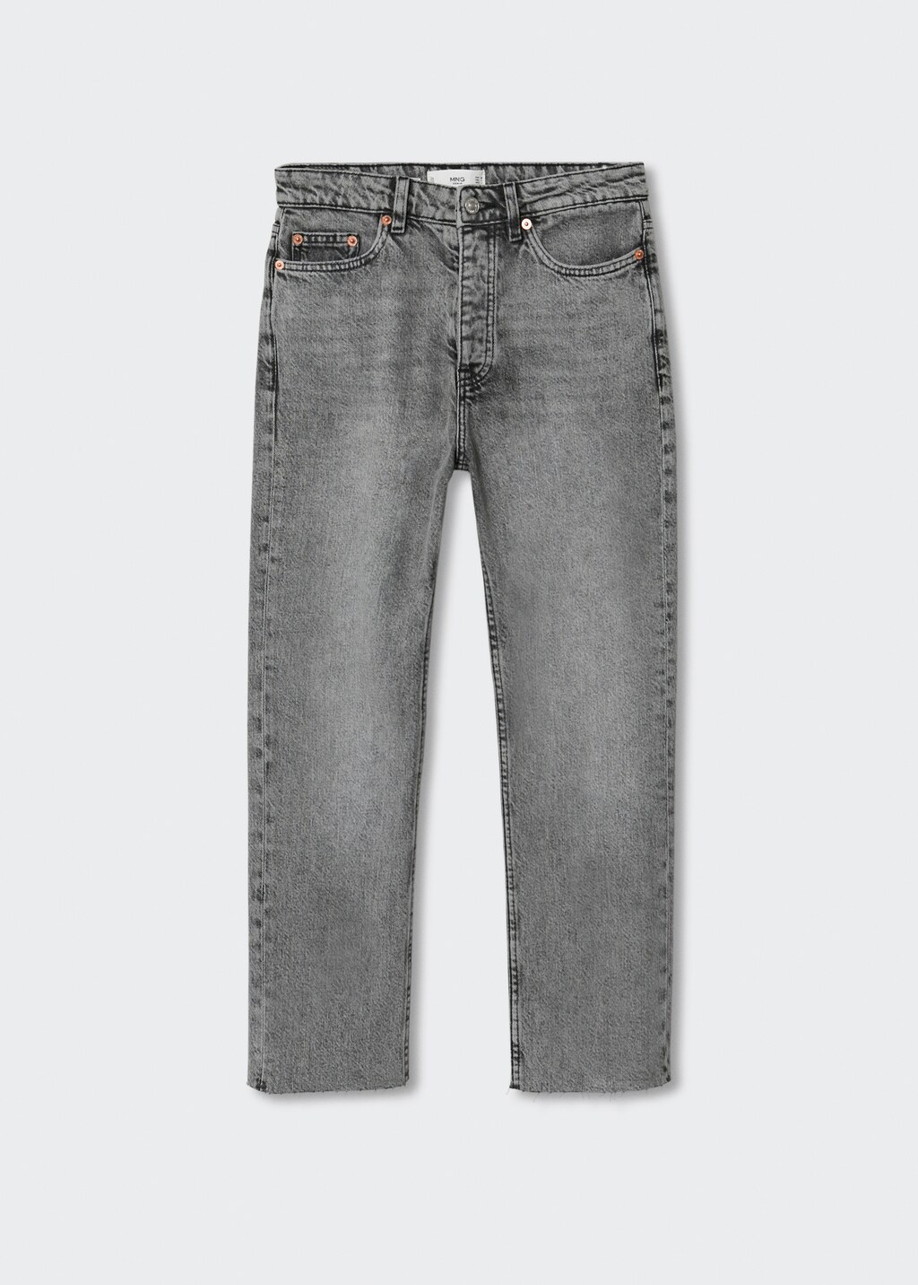 High-waist cropped straight jeans - Article without model