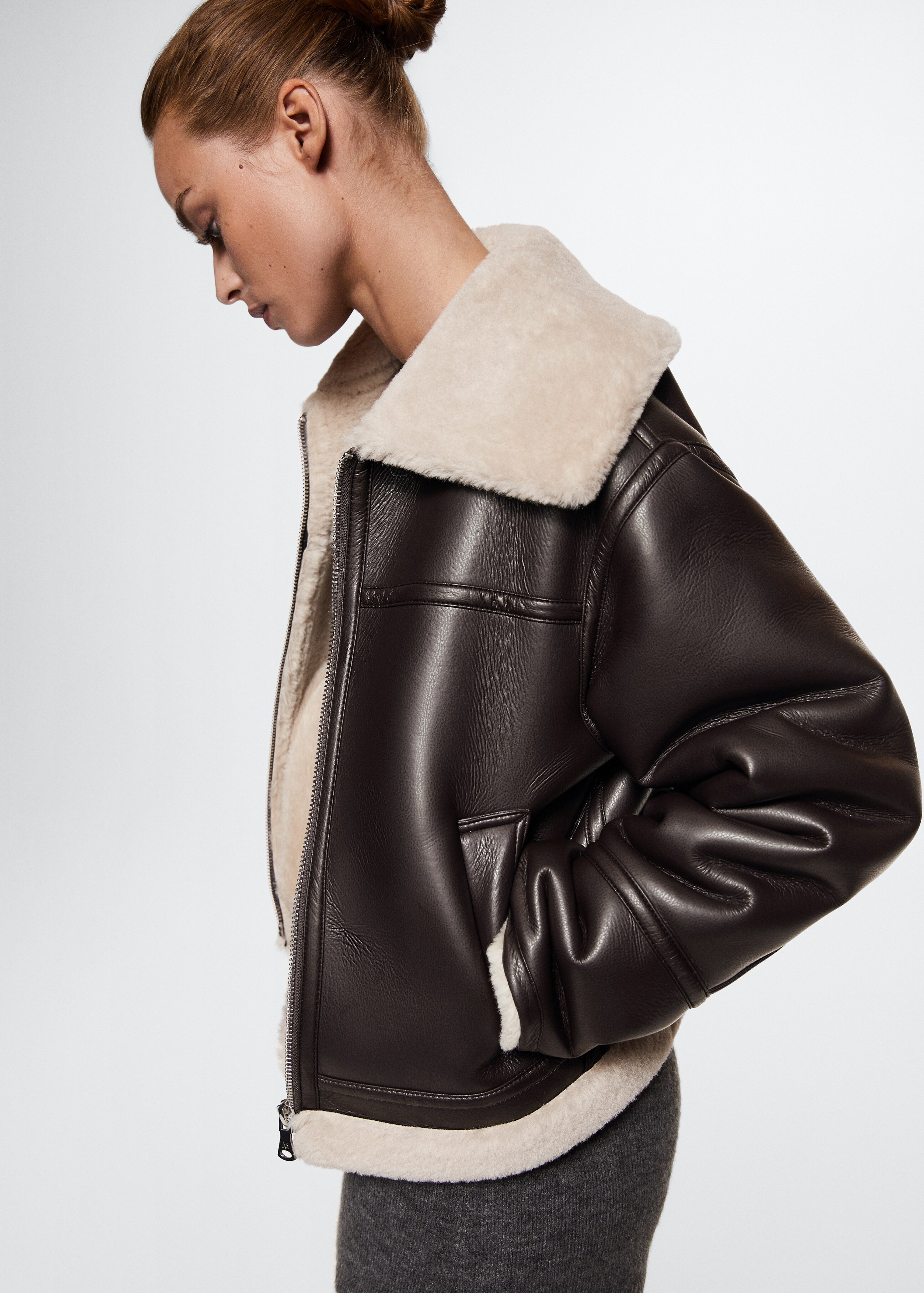 Faux shearling-lined jacket - Details of the article 2