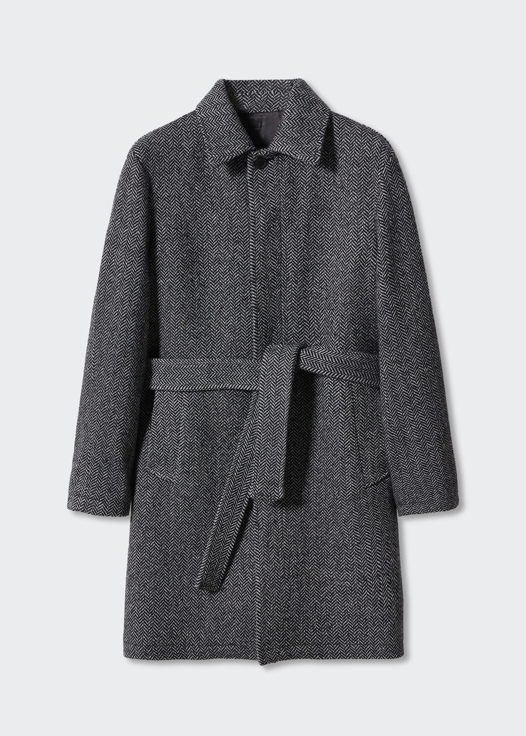 Herringbone pattern wool coat - Article without model