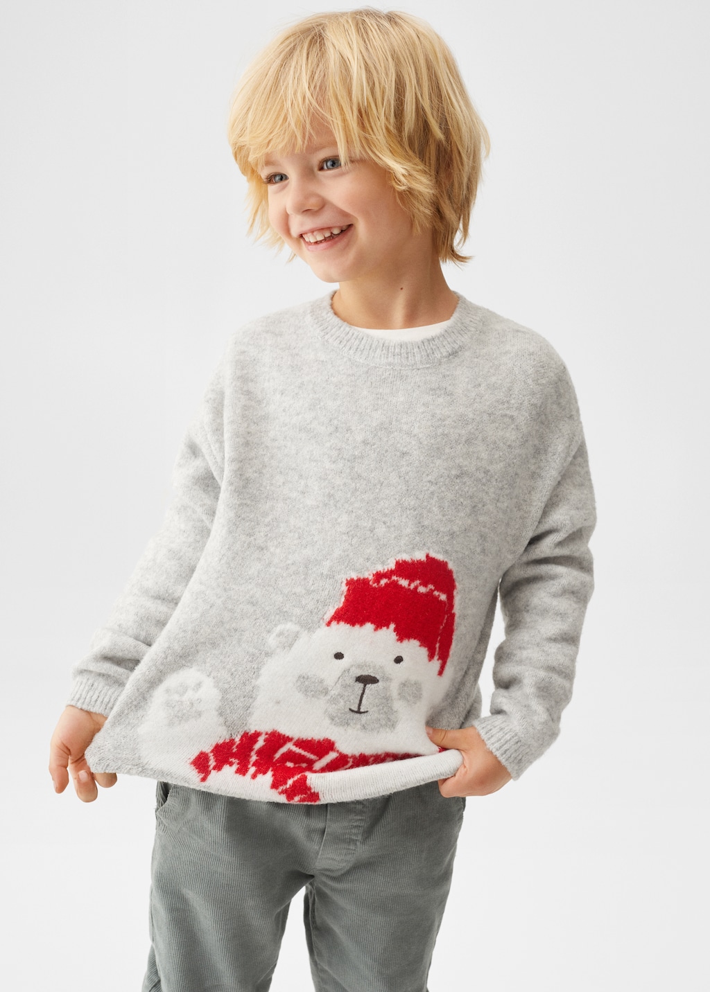 Pull-over imprimé de Noël - Plan moyen