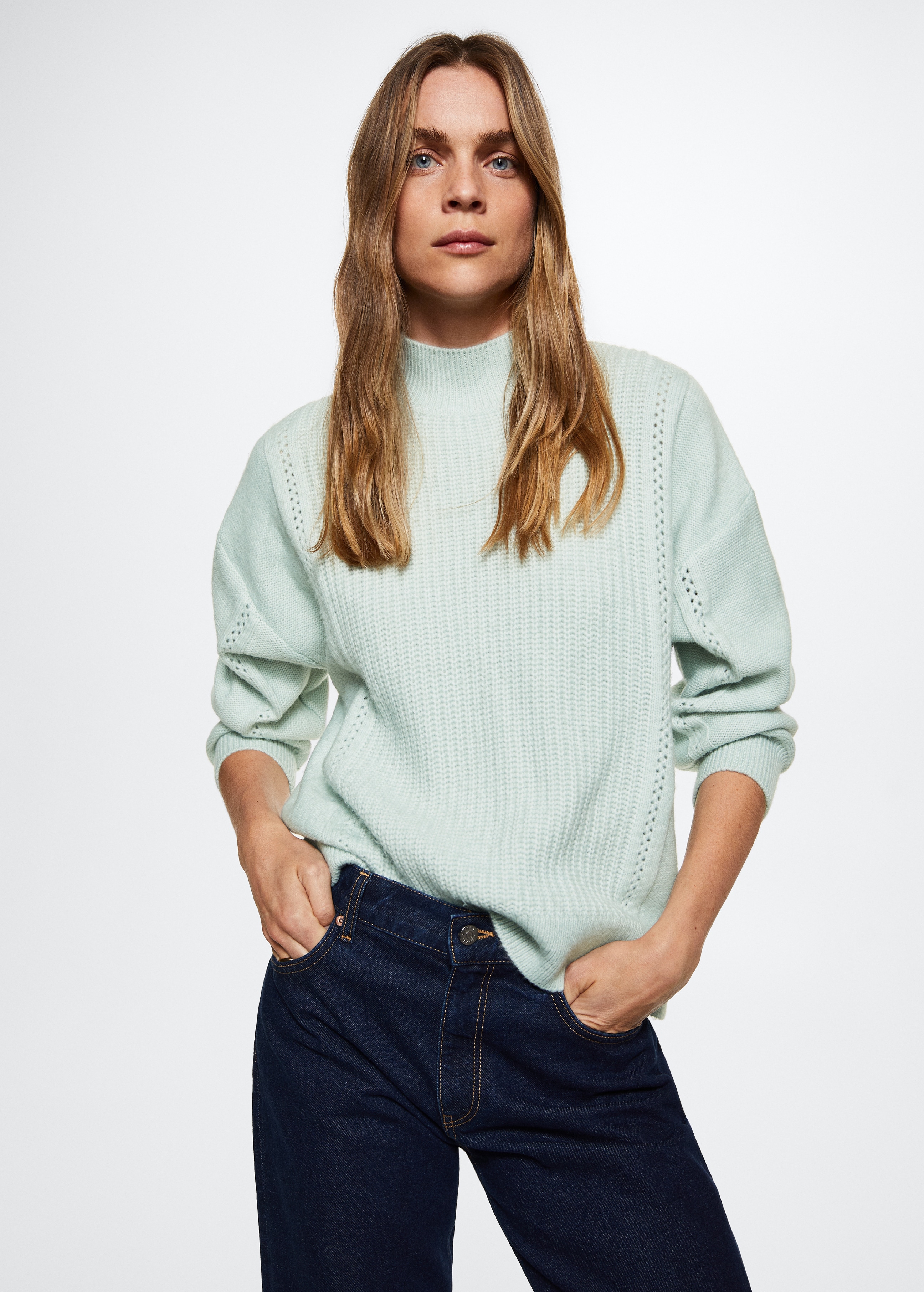 Perkins neck knitted sweater