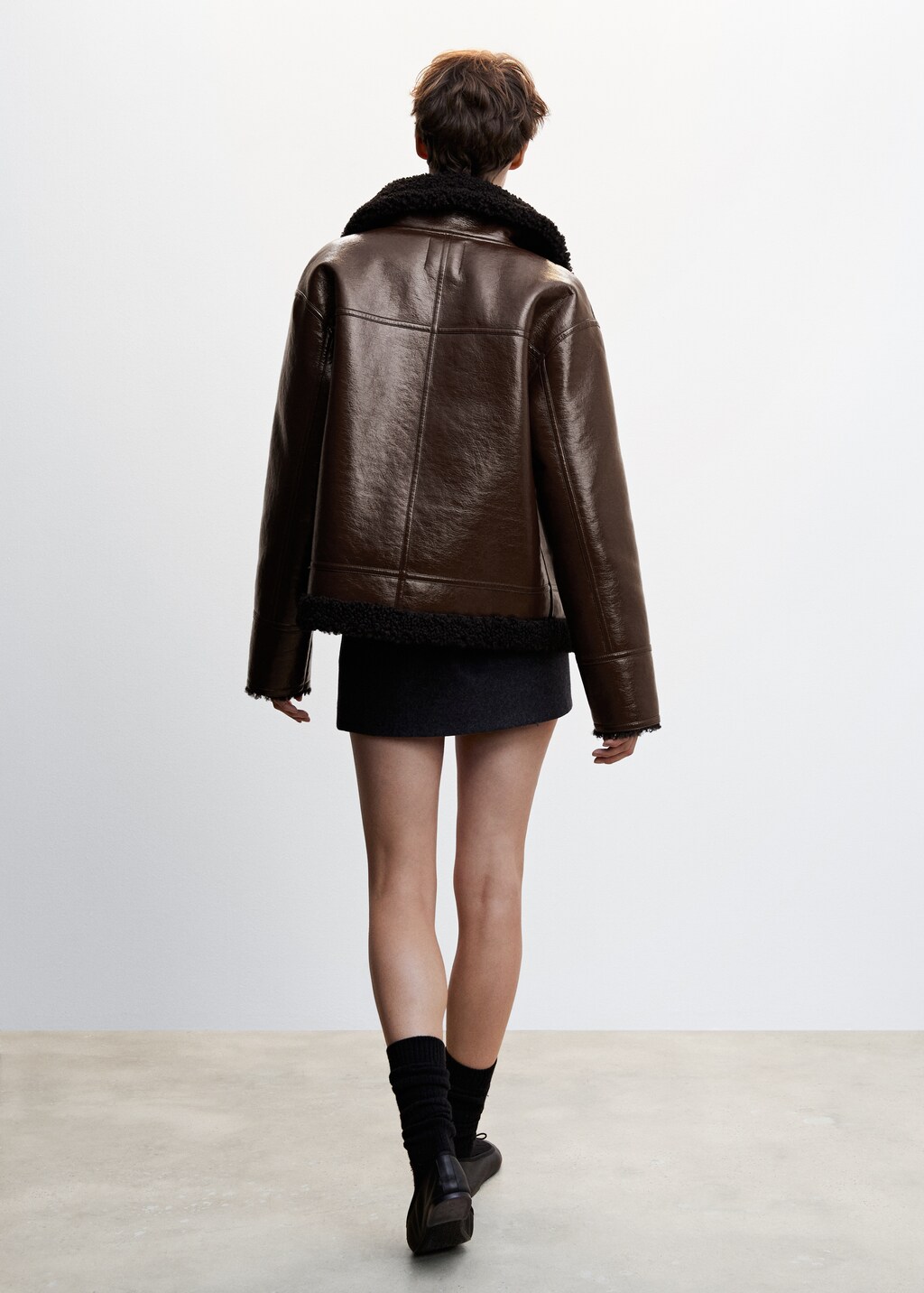 Faux shearling-lined jacket - Reverse of the article