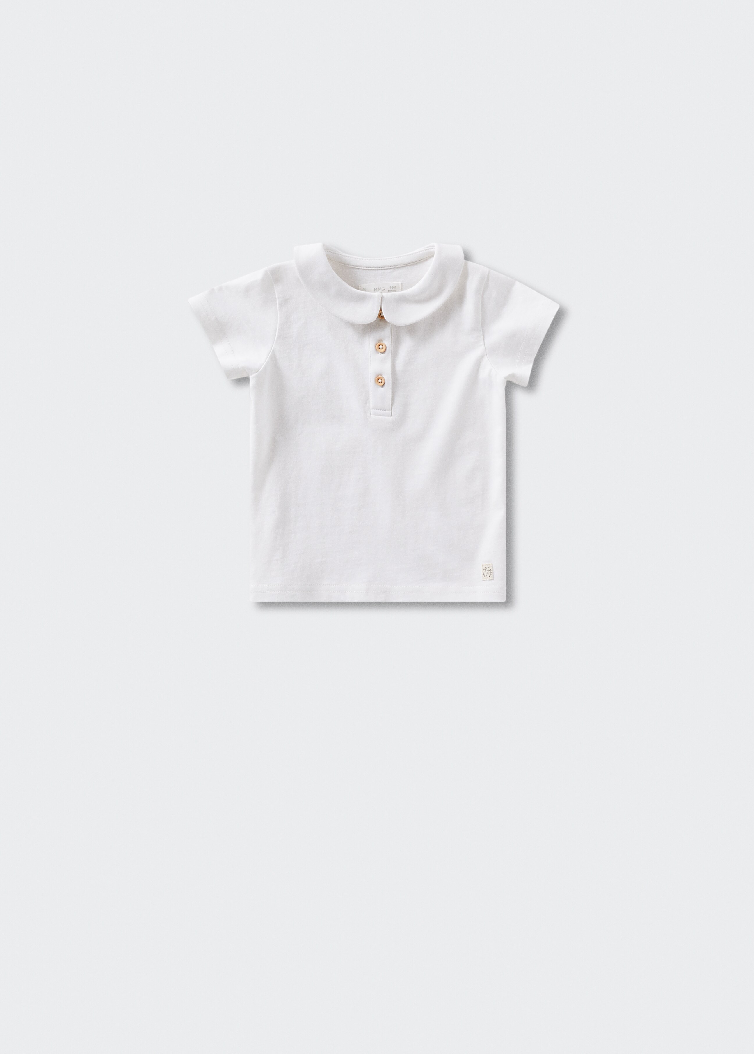 Baumwoll-T-Shirt mit Babydoll-Kragen - Artikel ohne Model