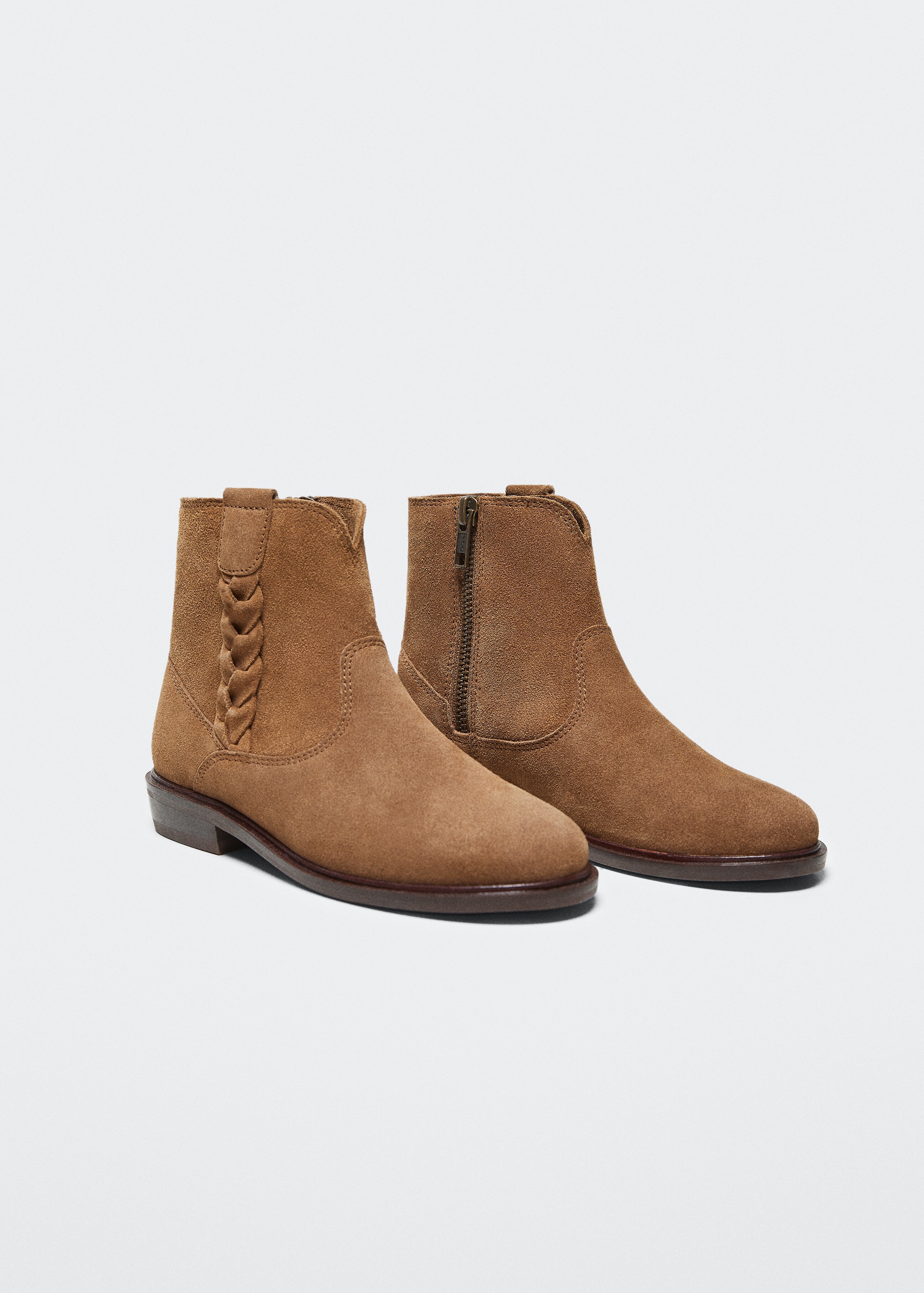 Ankle Boots aus Leder - Mittlere Ansicht