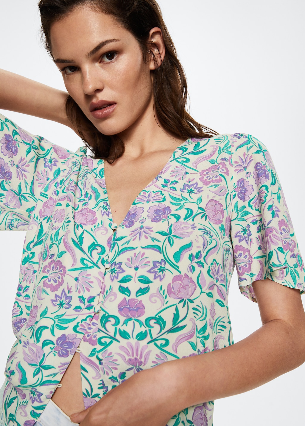 Flowy printed blouse - Details of the article 1