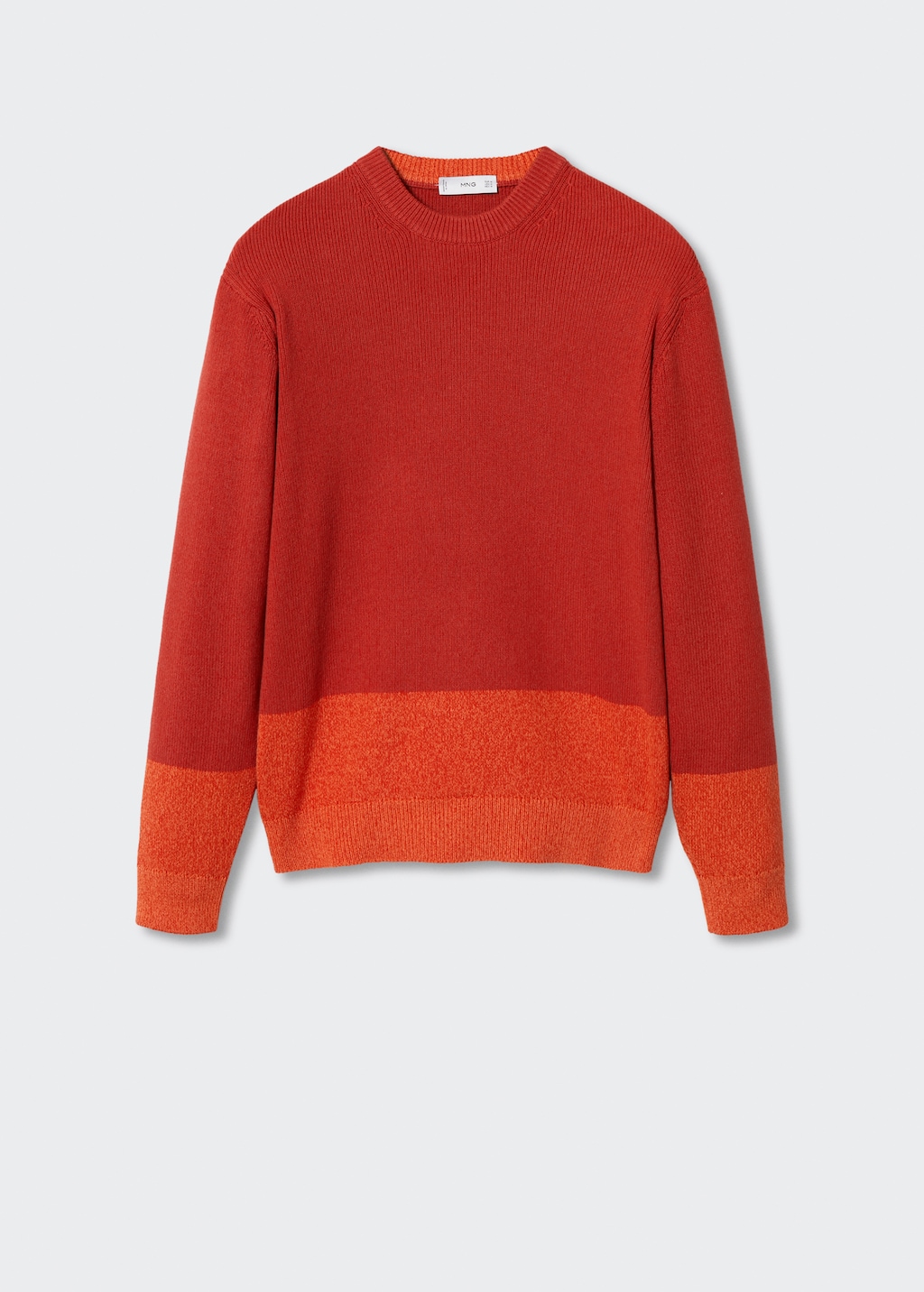 Colour block cotton sweater - Article without model