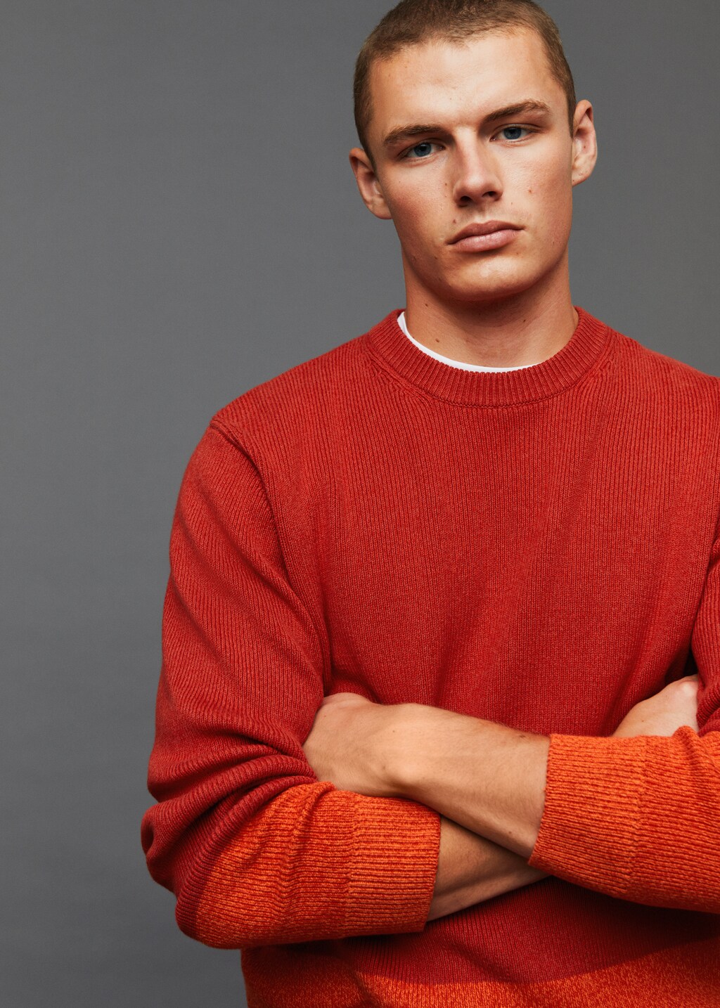 Colour block cotton sweater - Details of the article 5