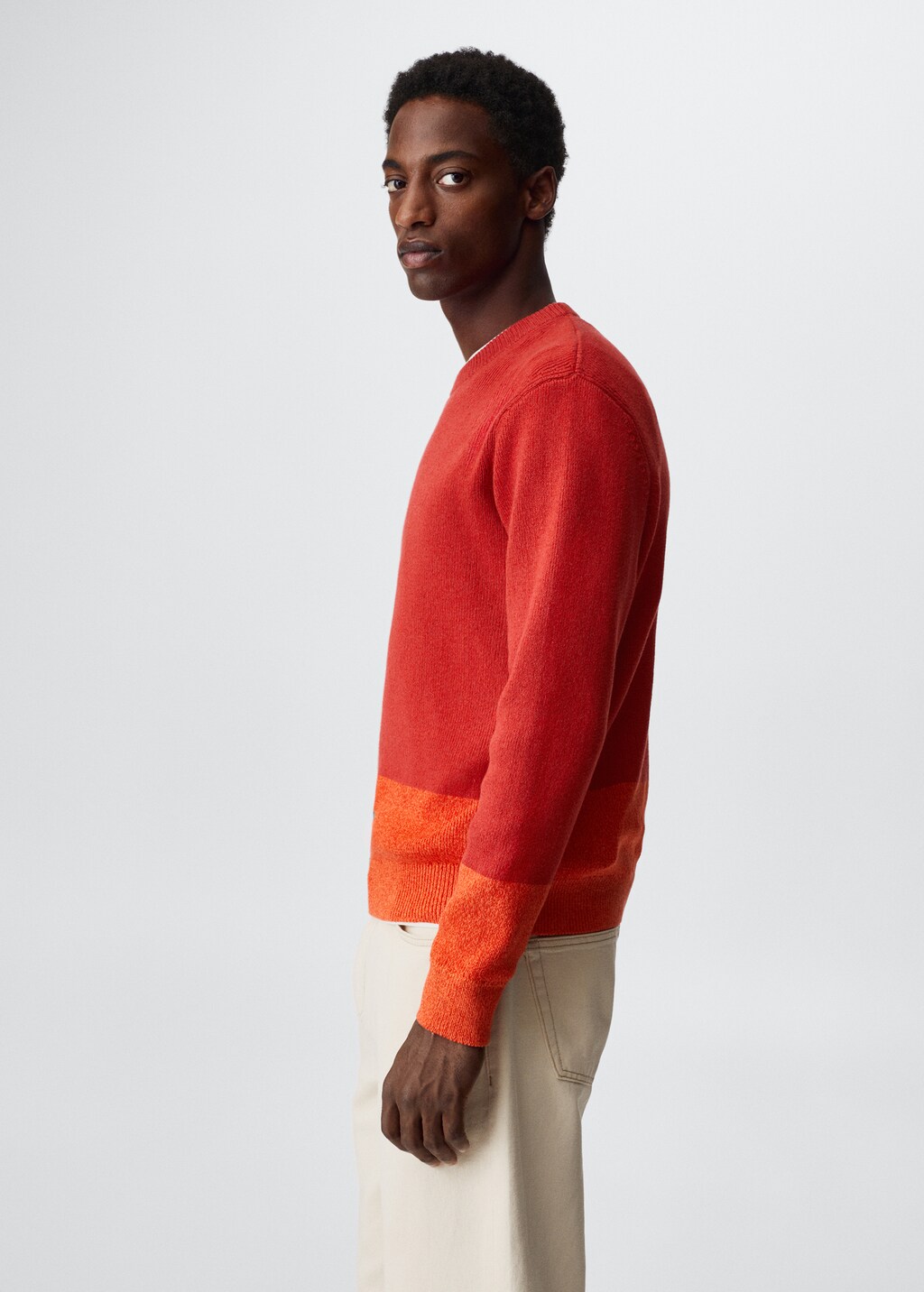 Colour block cotton sweater - Details of the article 6