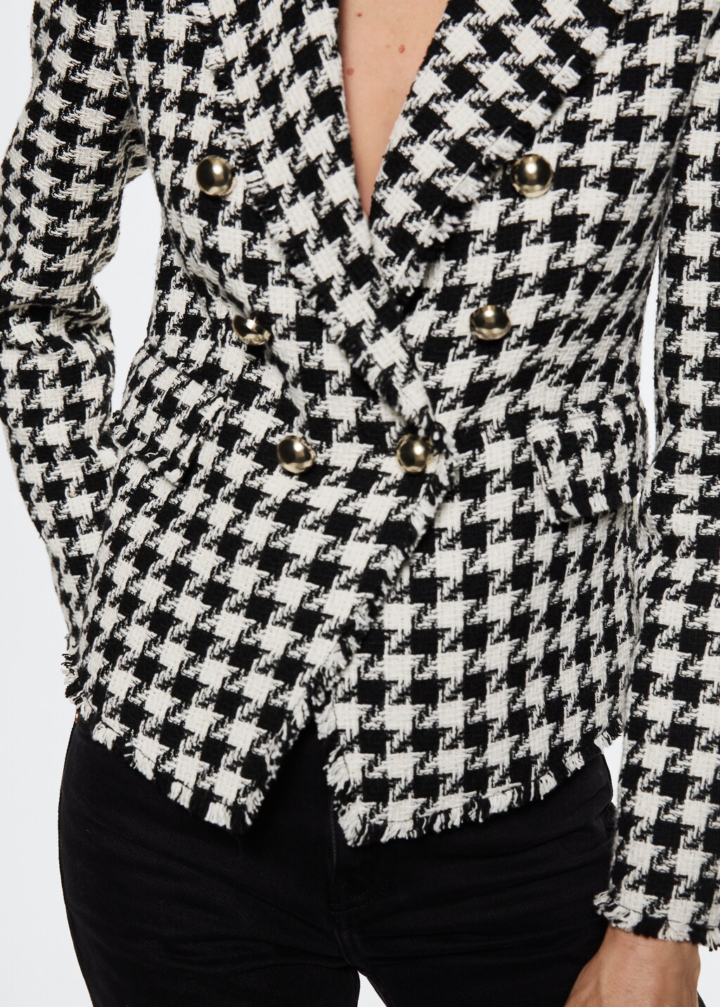 Houndstooth wool-blend blazer - Details of the article 2