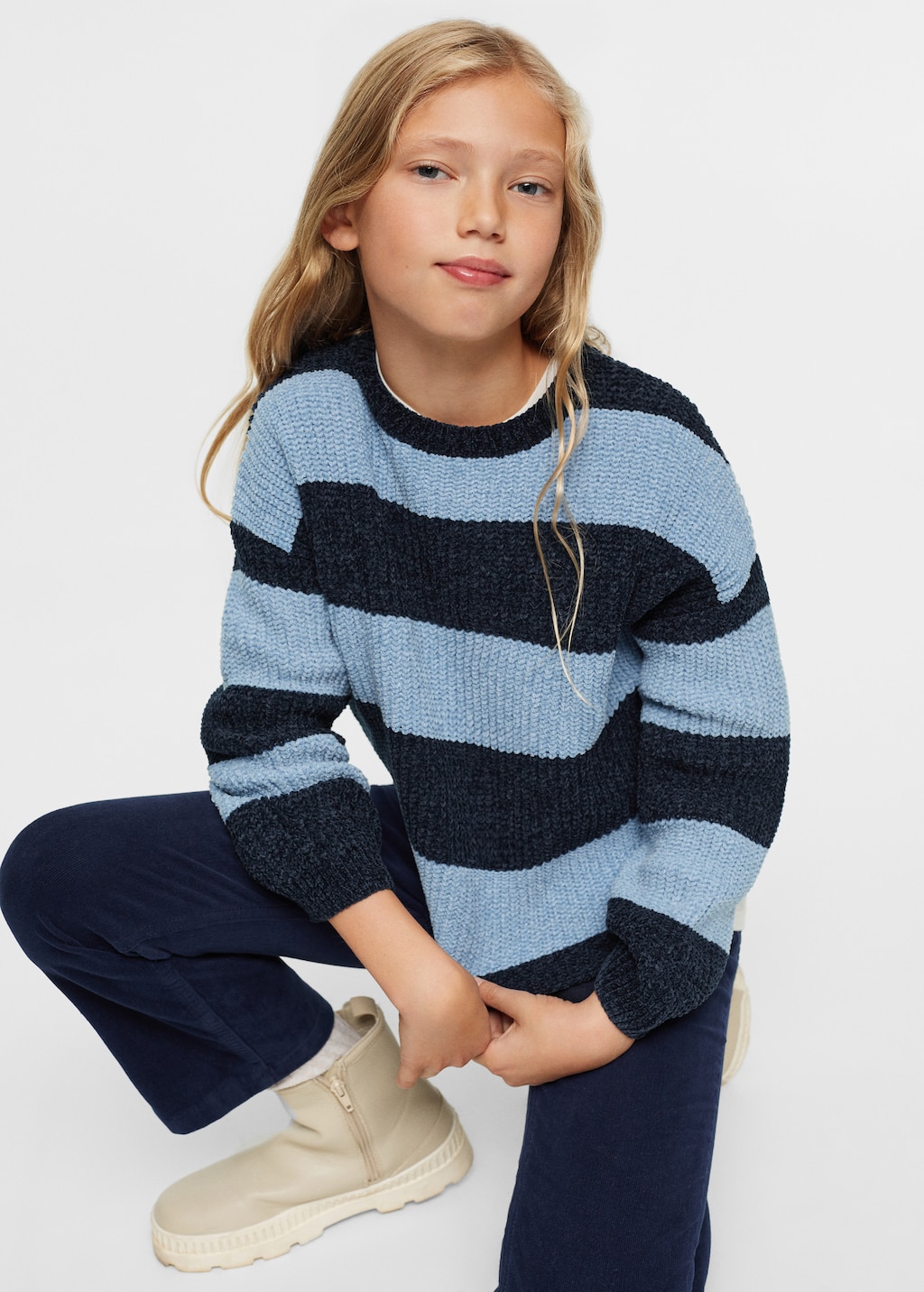 Striped chenille sweater - Details of the article 2