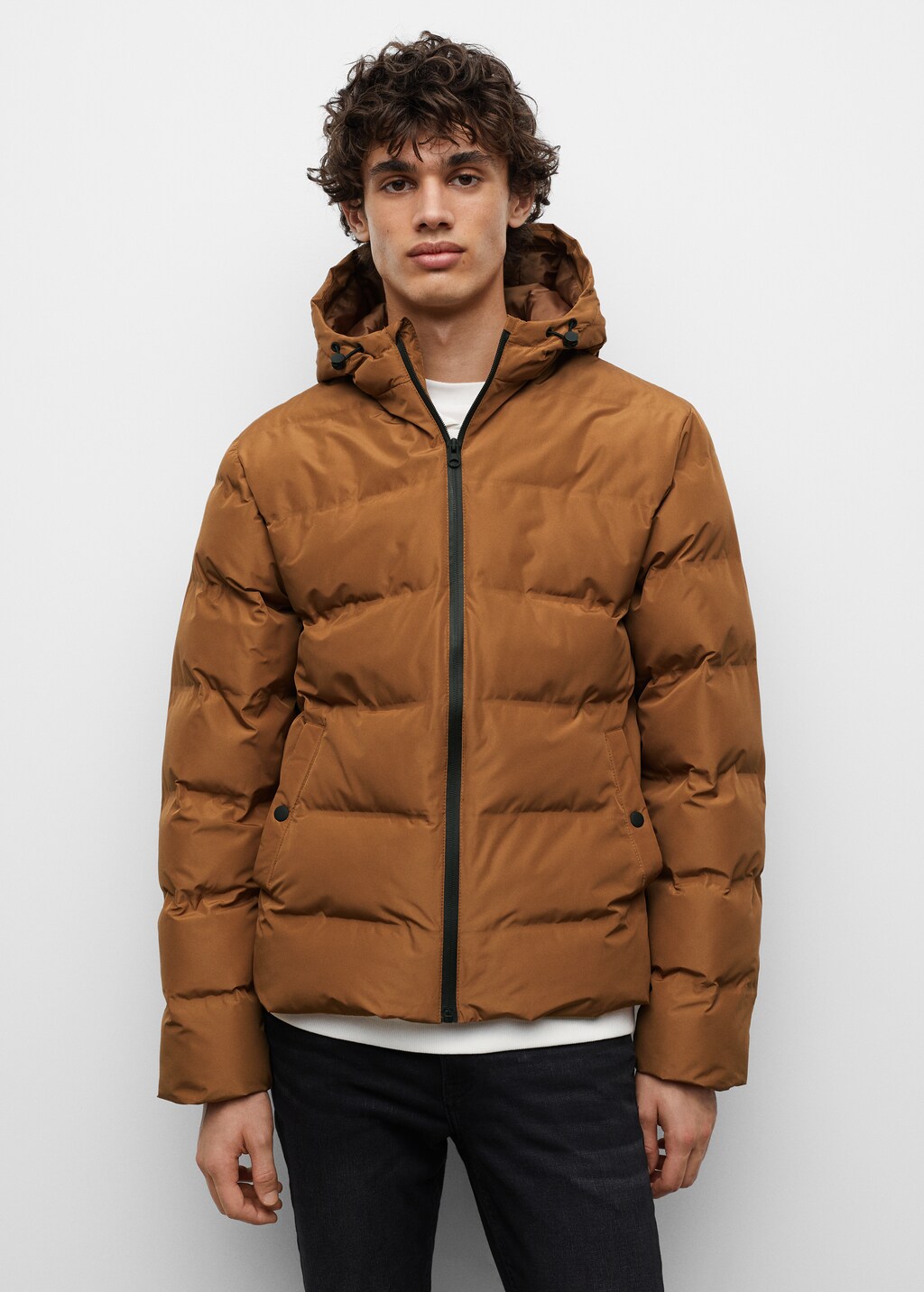 Hood quilted coat - Medium plane