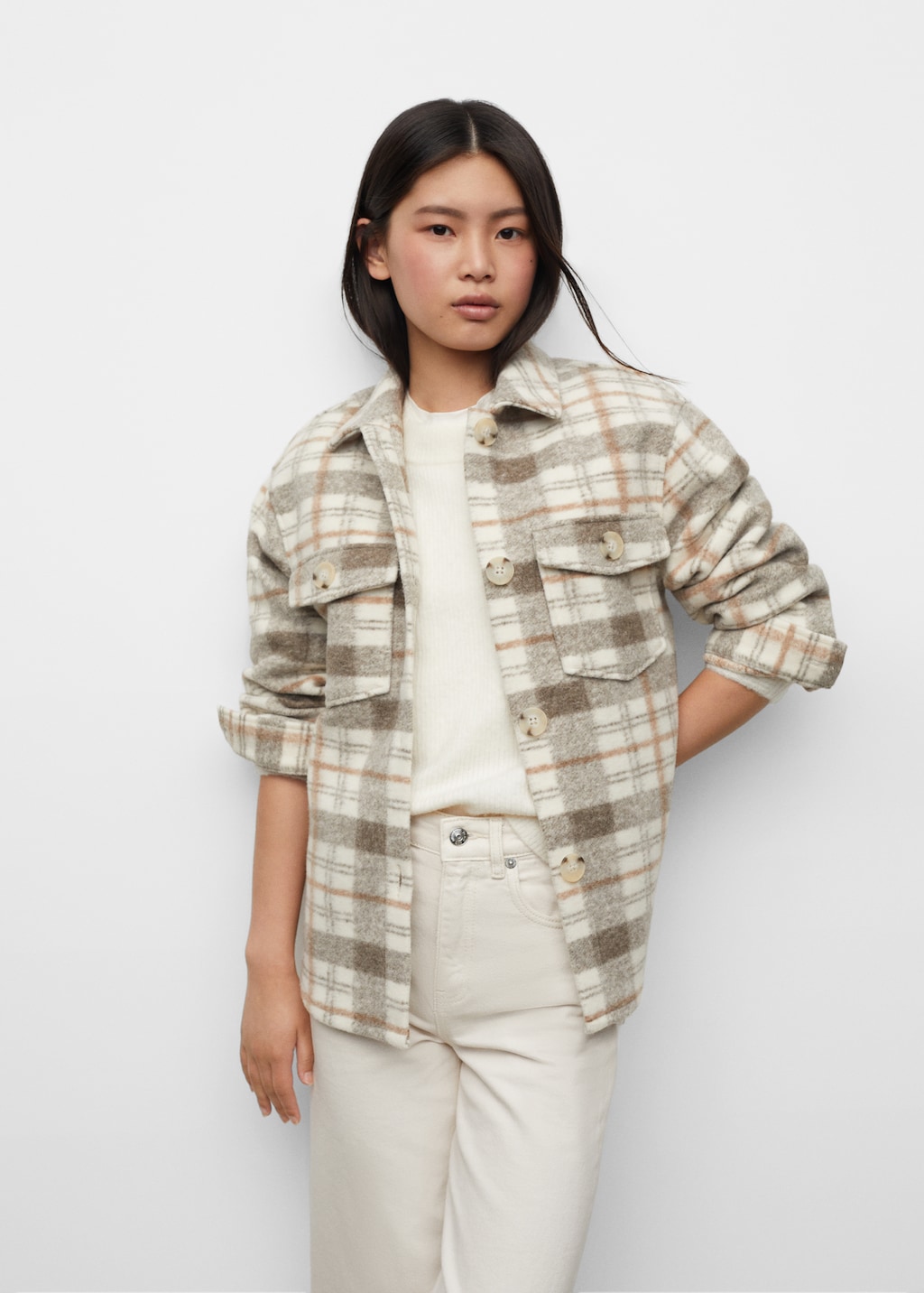 Checked overshirt - Medium plane