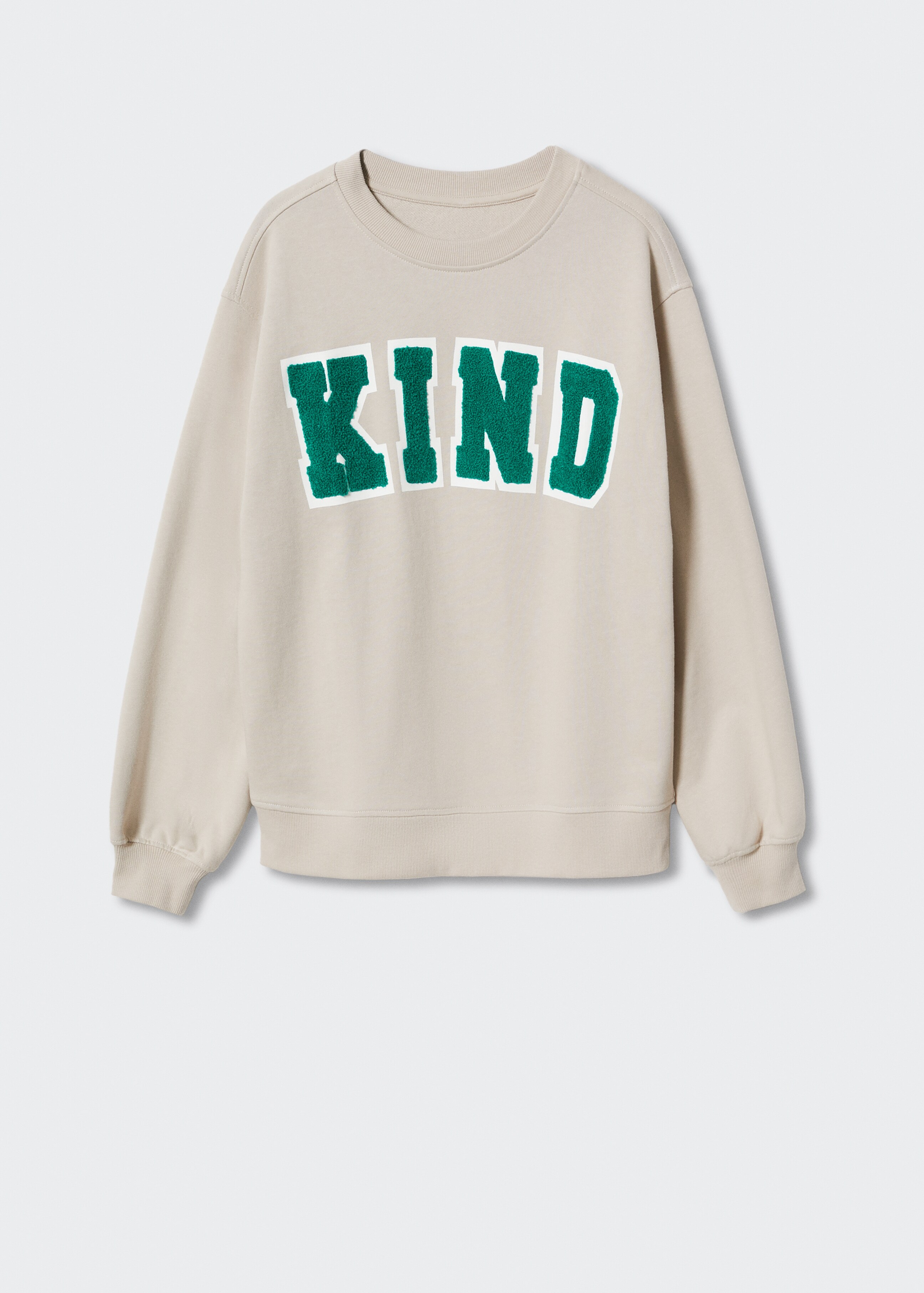 Textured message sweatshirt - Article without model