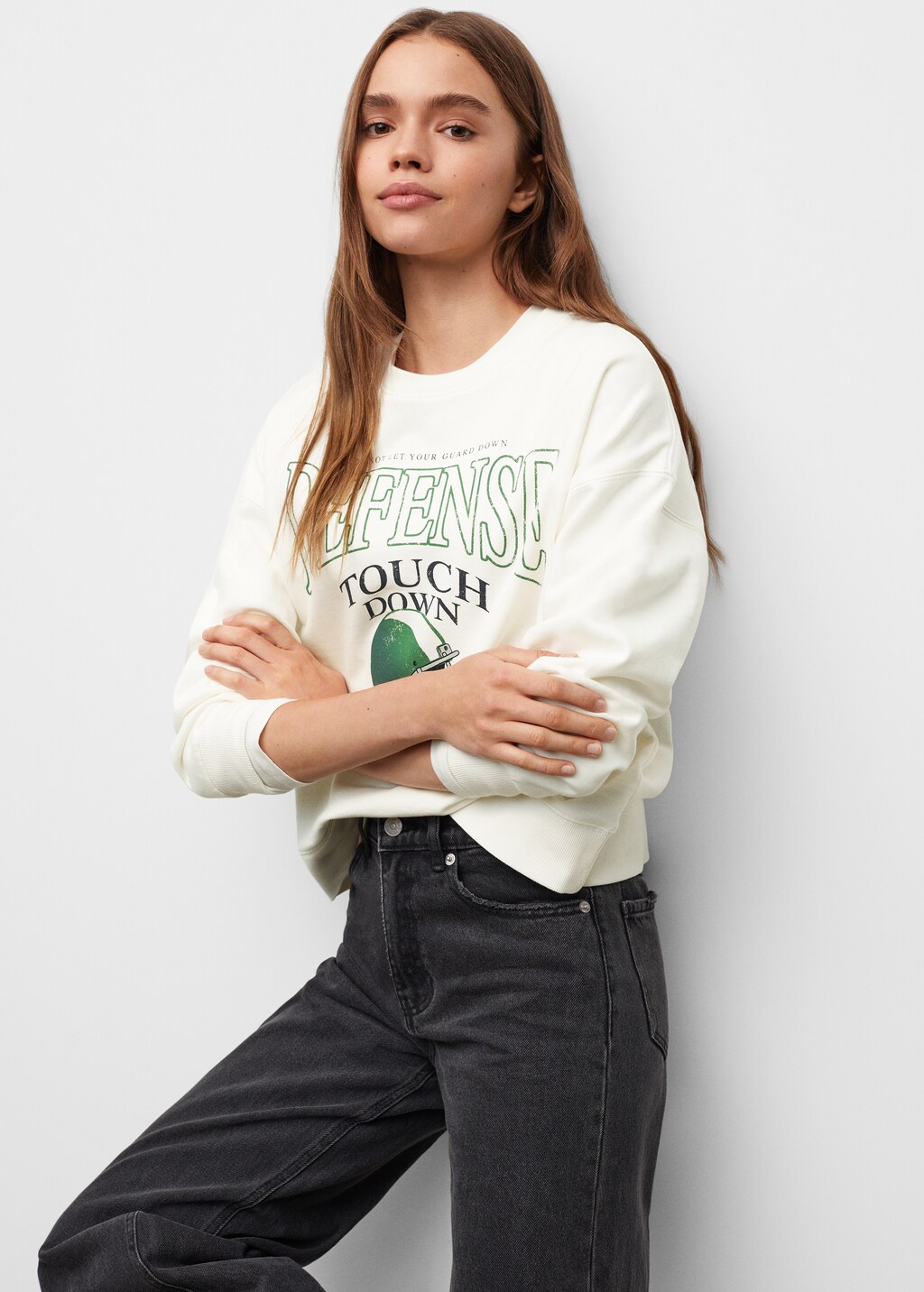 Message cotton sweatshirt - Medium plane