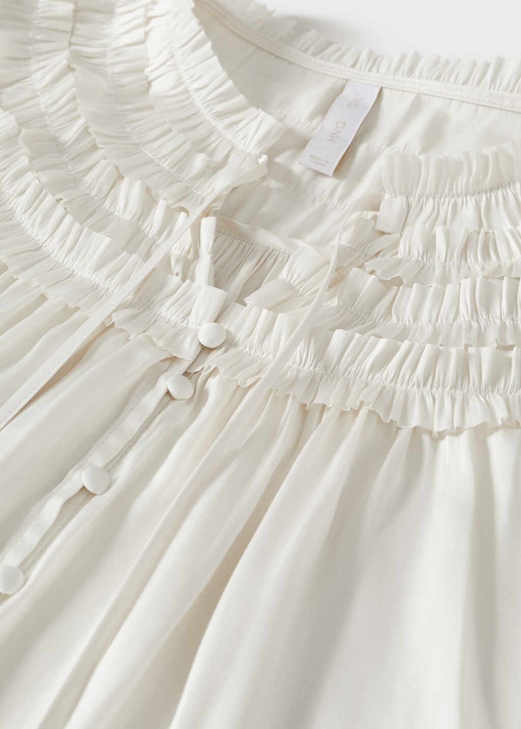 Ruffled satin blouse - Details of the article 8