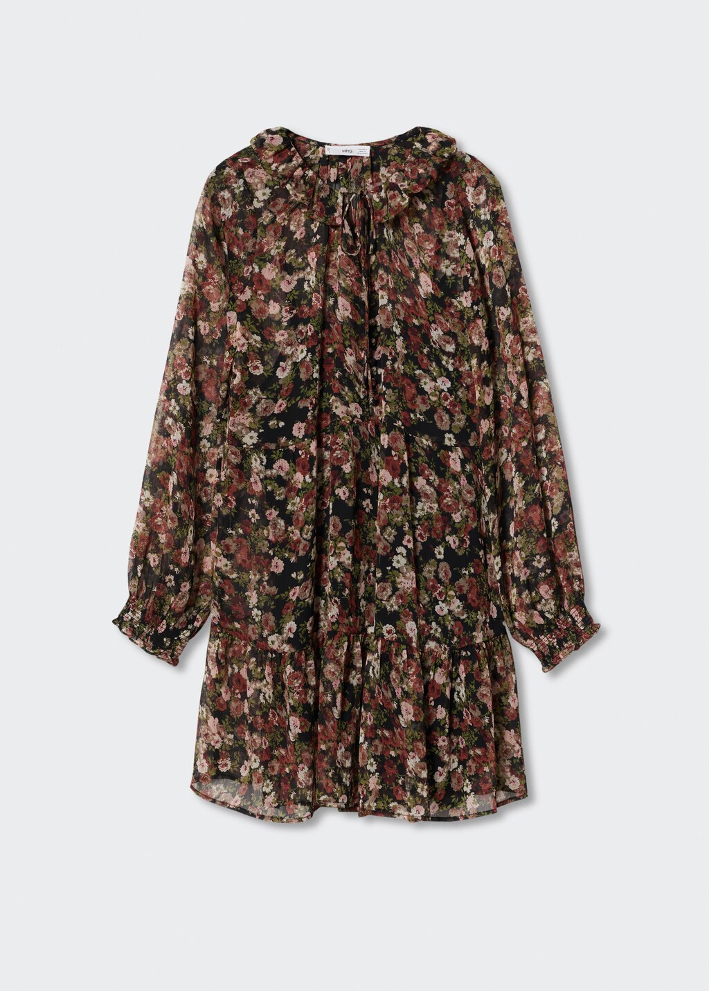 Floral chiffon dress - Woman | MANGO OUTLET USA