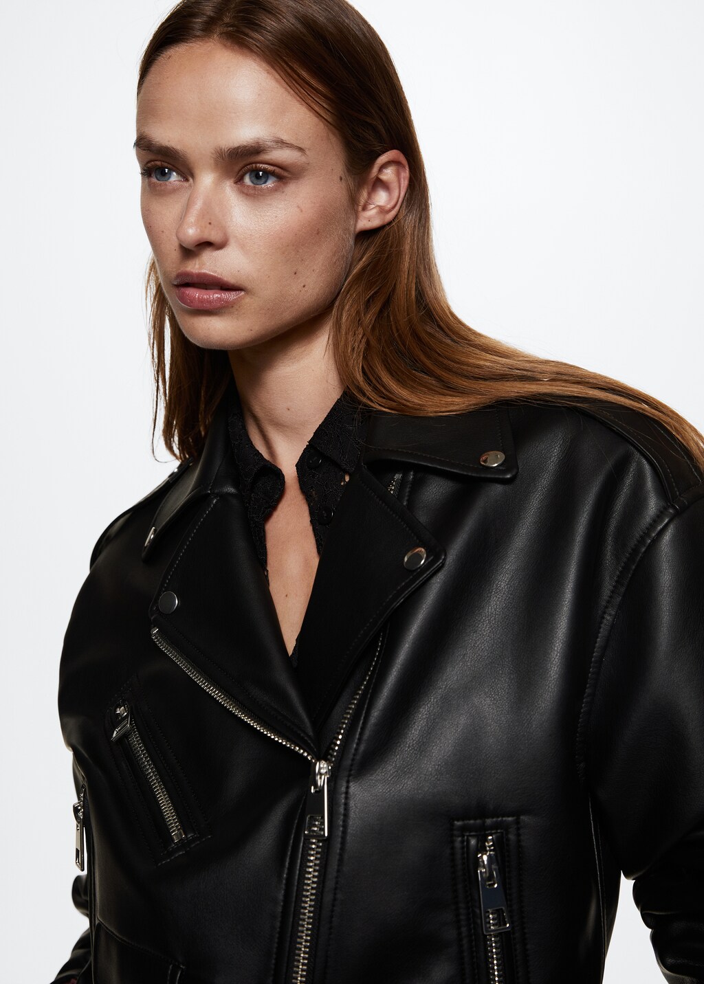 Zipped biker jacket - Details of the article 4