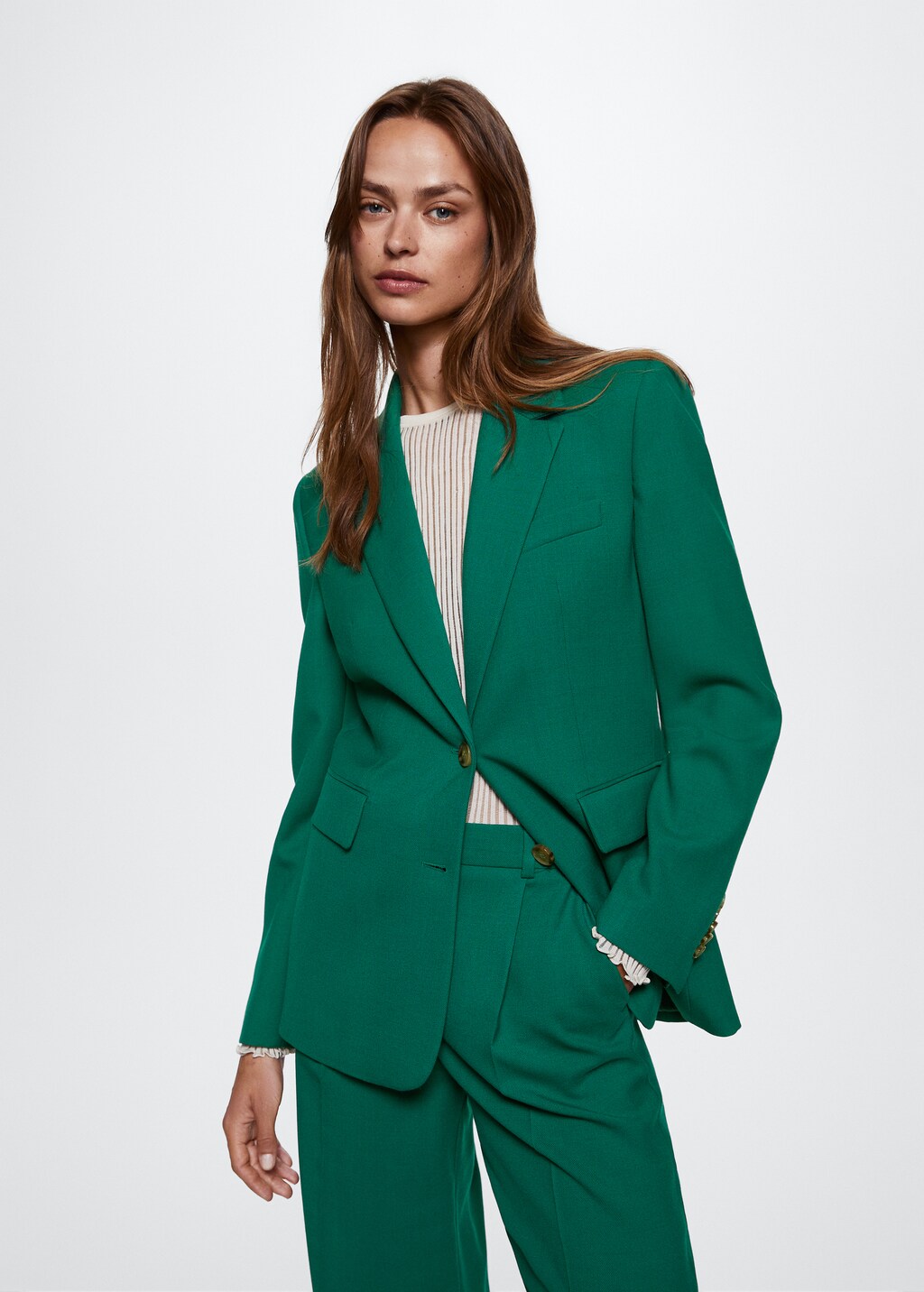 Wool suit blazer - Woman | MANGO OUTLET USA