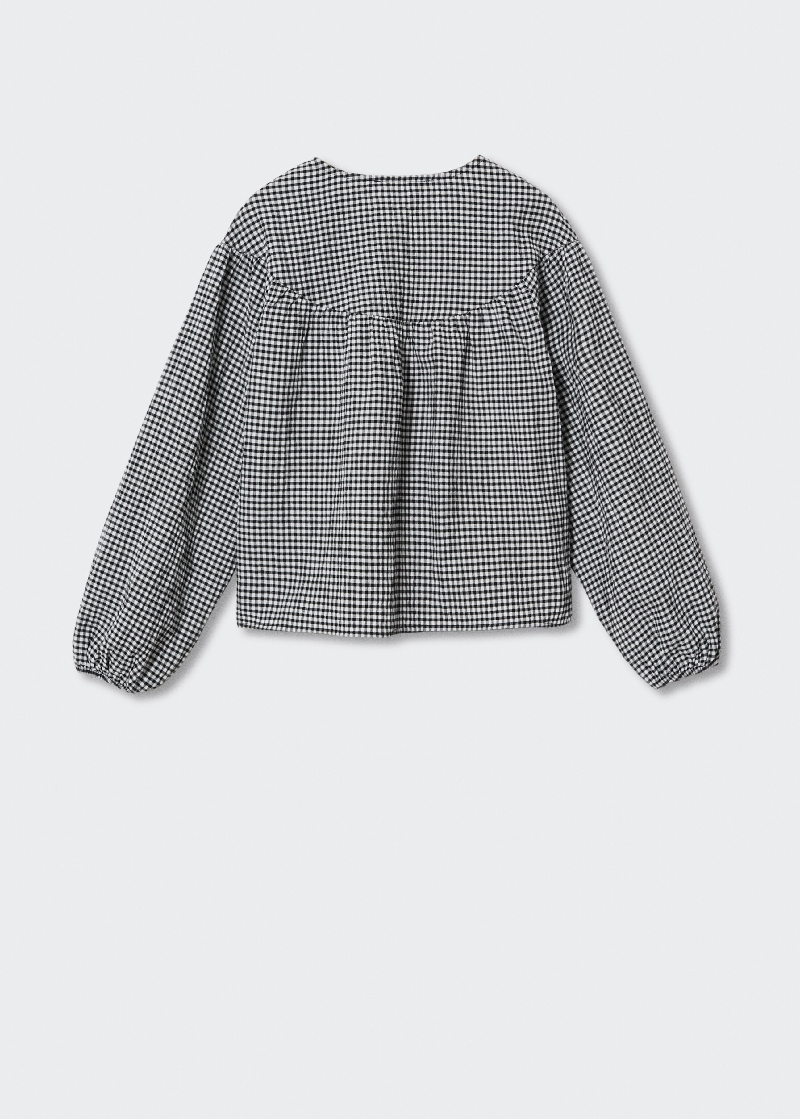 Gingham check blouse - Reverse of the article