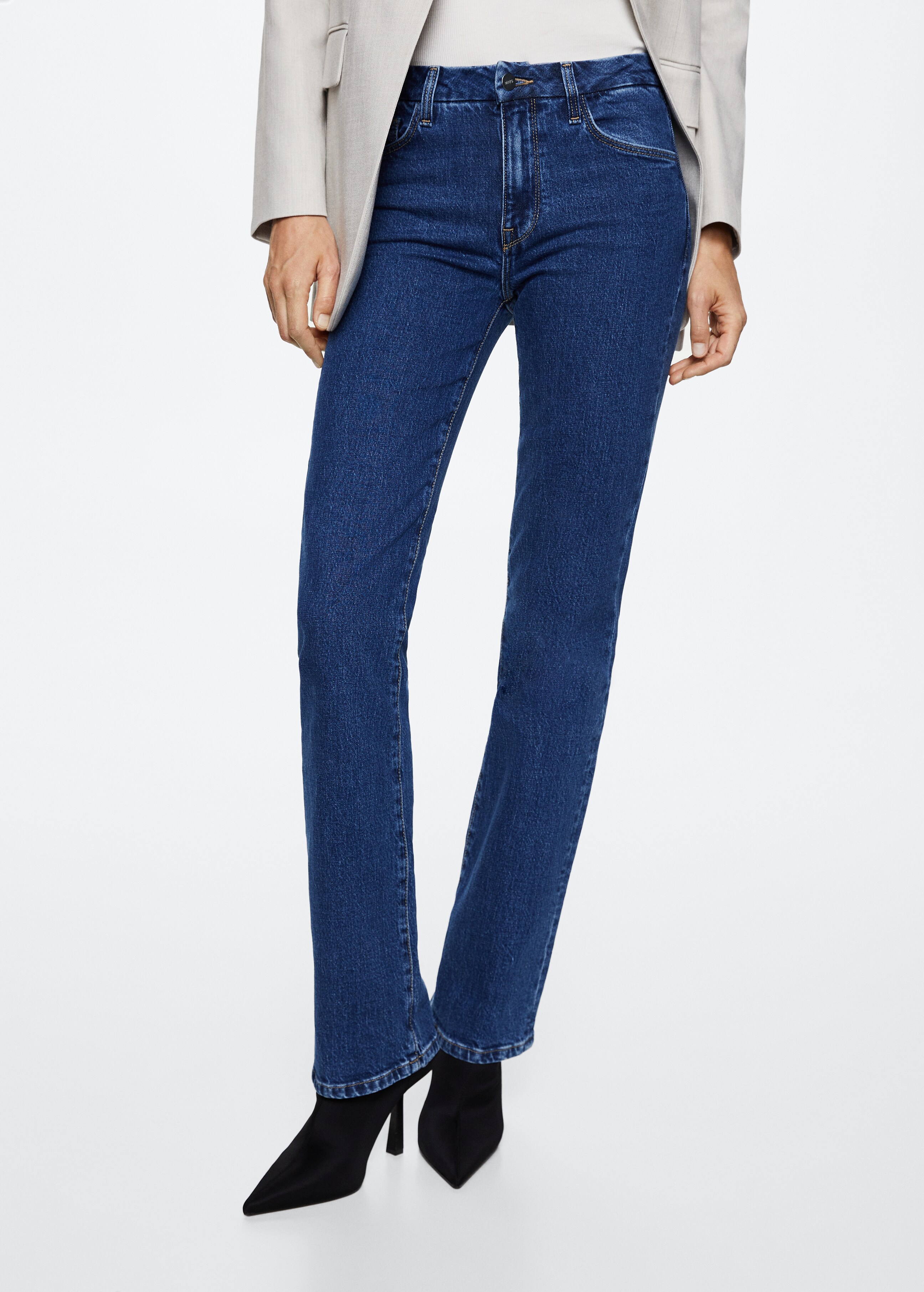 Mid-rise straight jeans - Medium plane